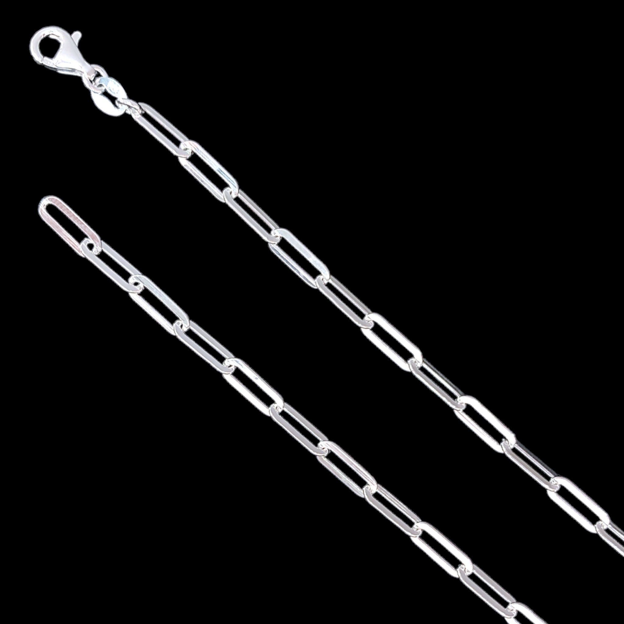 925 Sterling Silver 3.4mm Figaro Chain