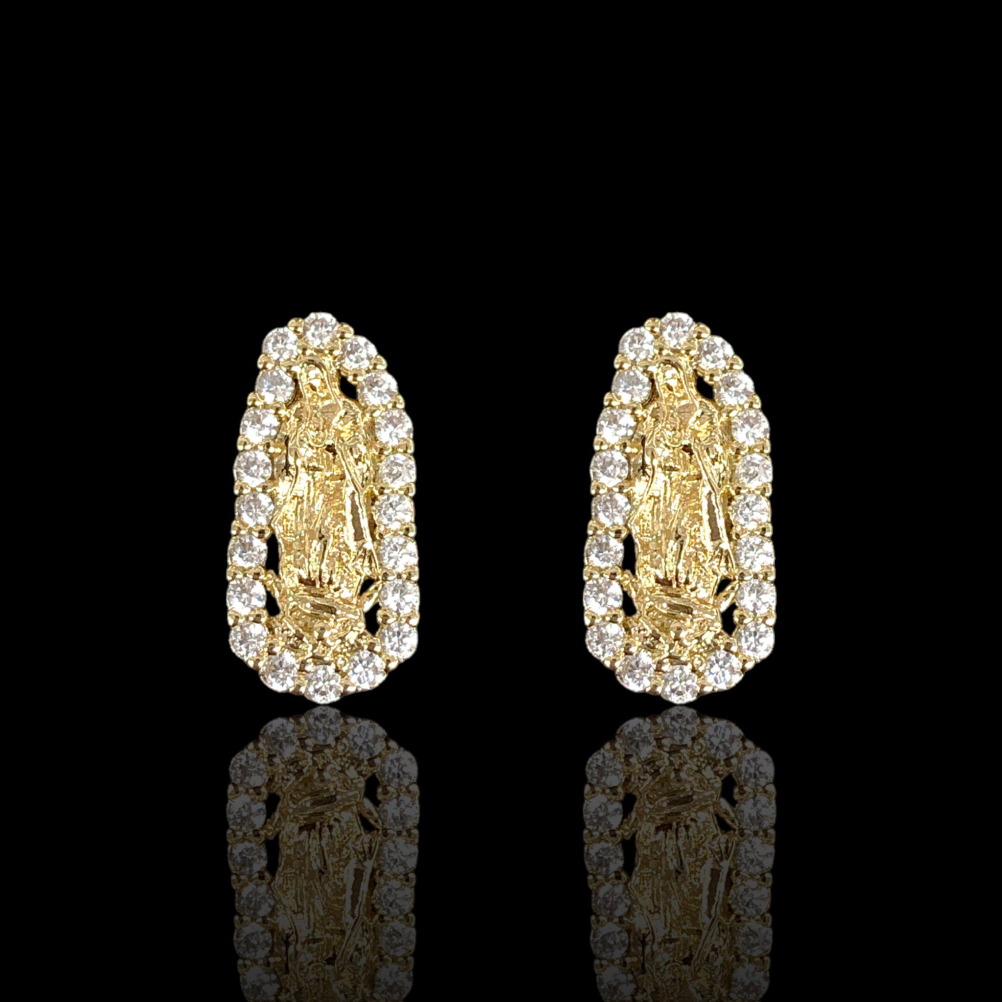 18K Gold Filled Sparkle Guadalupe Stud Earrings