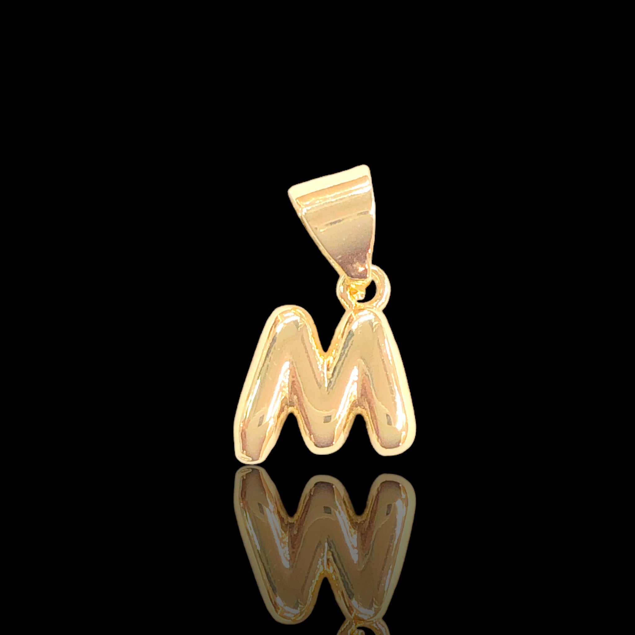 18K Gold Filled Mini Alphabet Letter Pendant - Kuania Oro Laminado