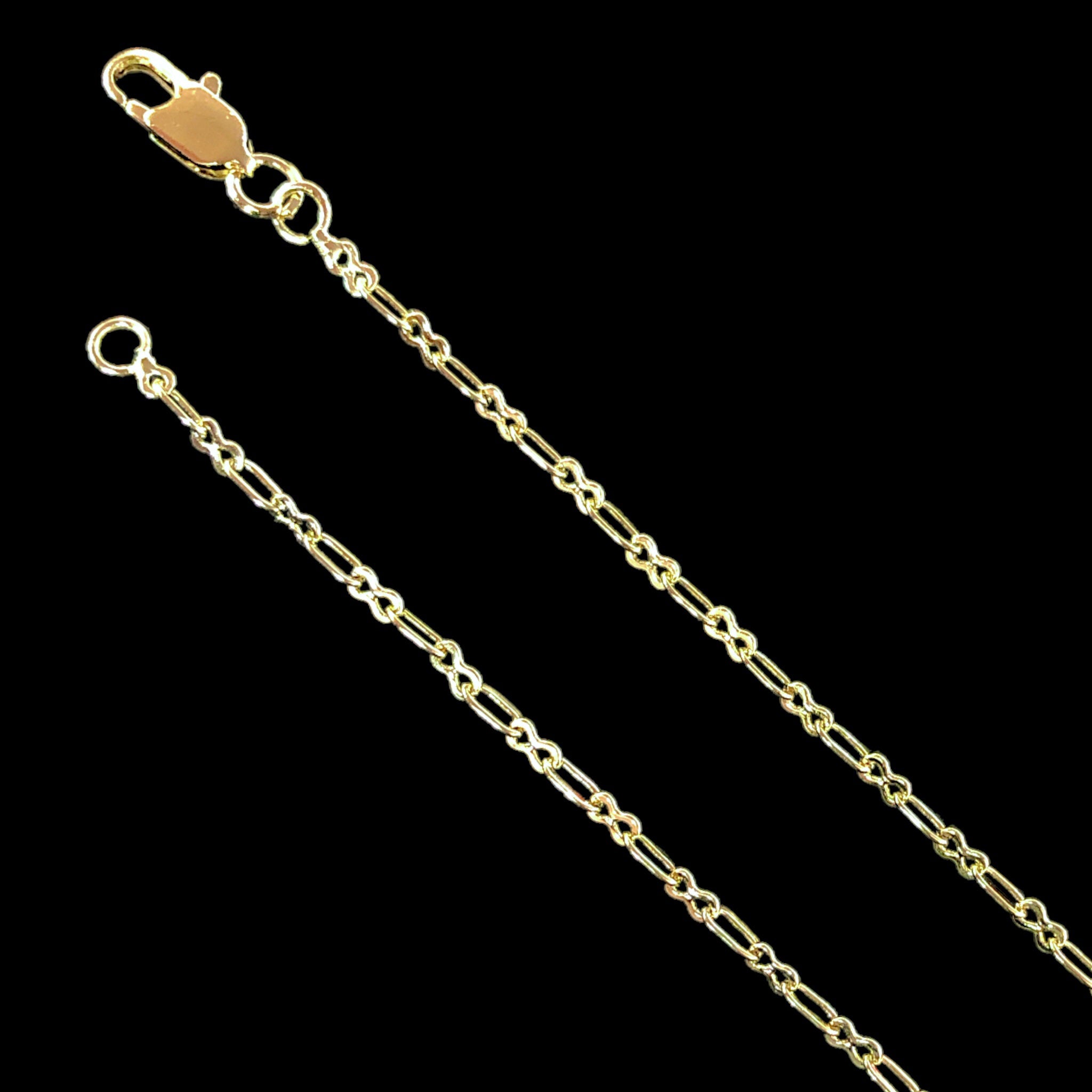 18K Gold Filled 2mm Infinity Cuban Chain (Pack of 12)