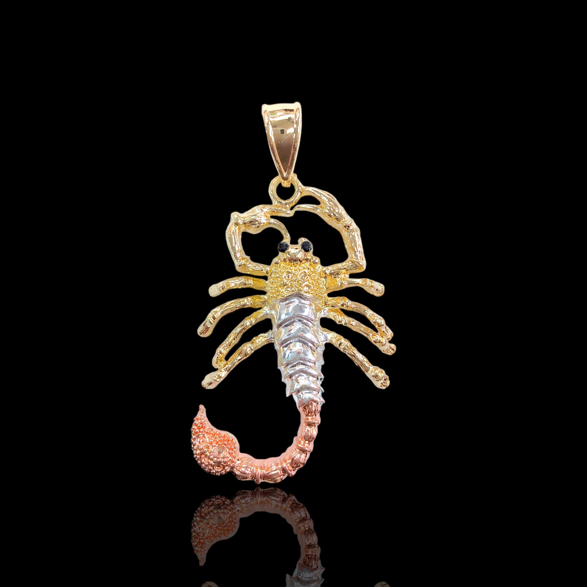 18K Gold Filled Tricolor Desert Scorpion Pendant - Kuania Oro Laminado