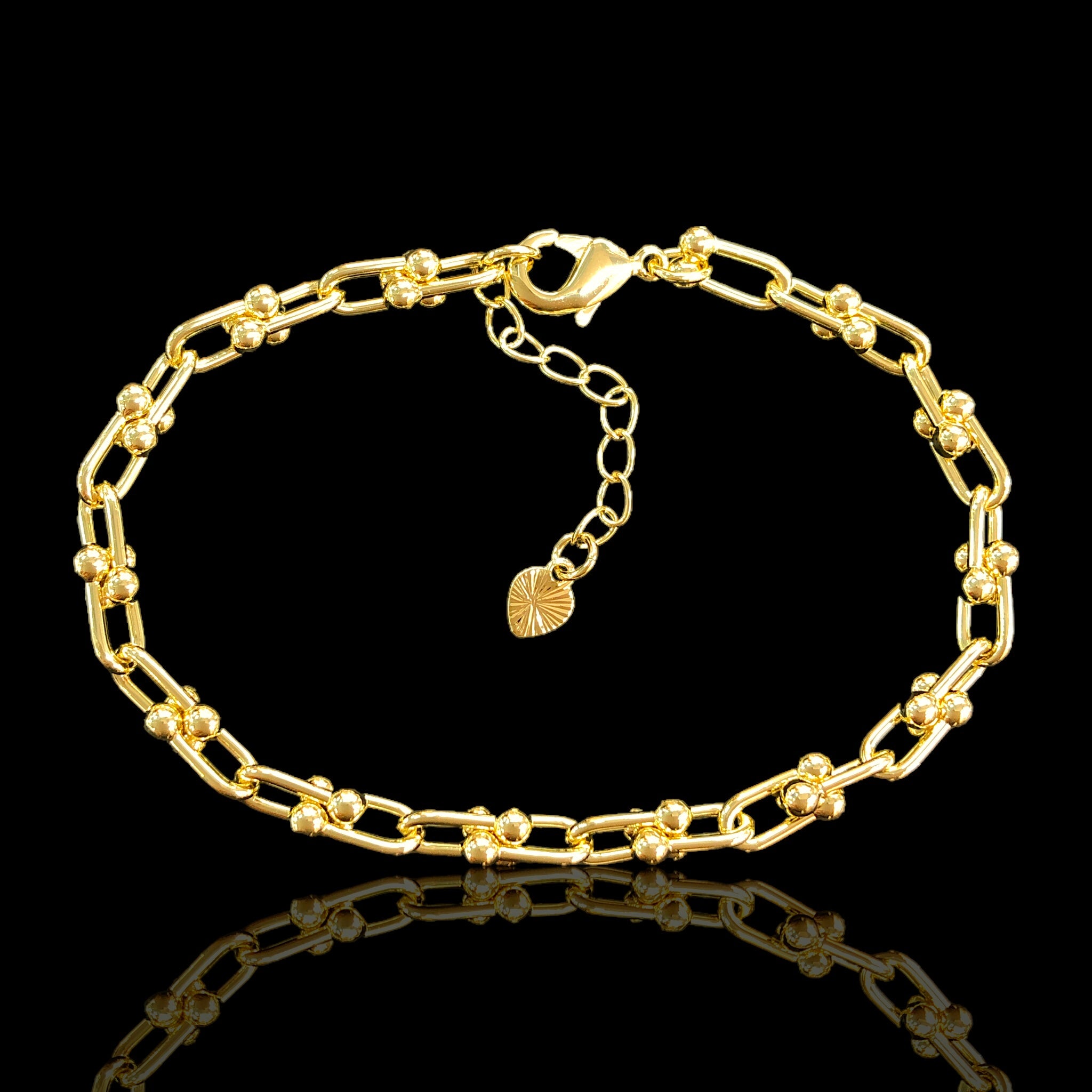 18k Gold Filled U-Link Bracelet