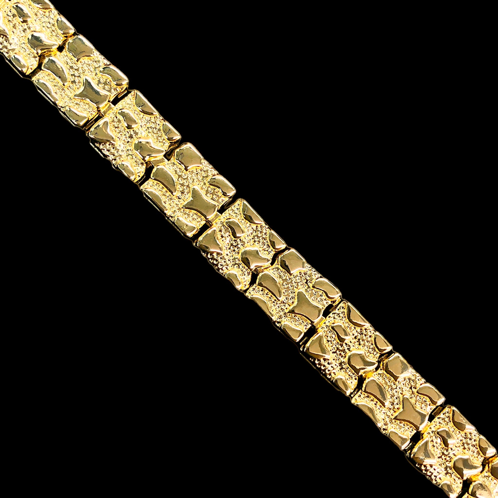 18k Gold Filled Nugget Style Bracelet