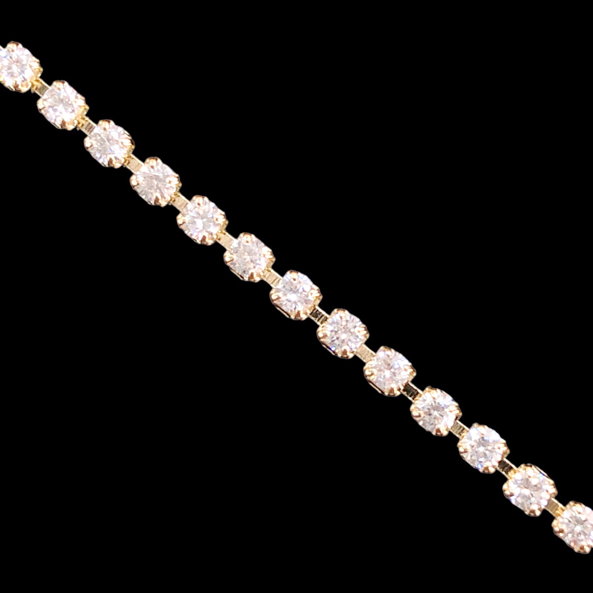 Oro Laminado Gold Filled Dazzling Cubic Zirconia Anklet