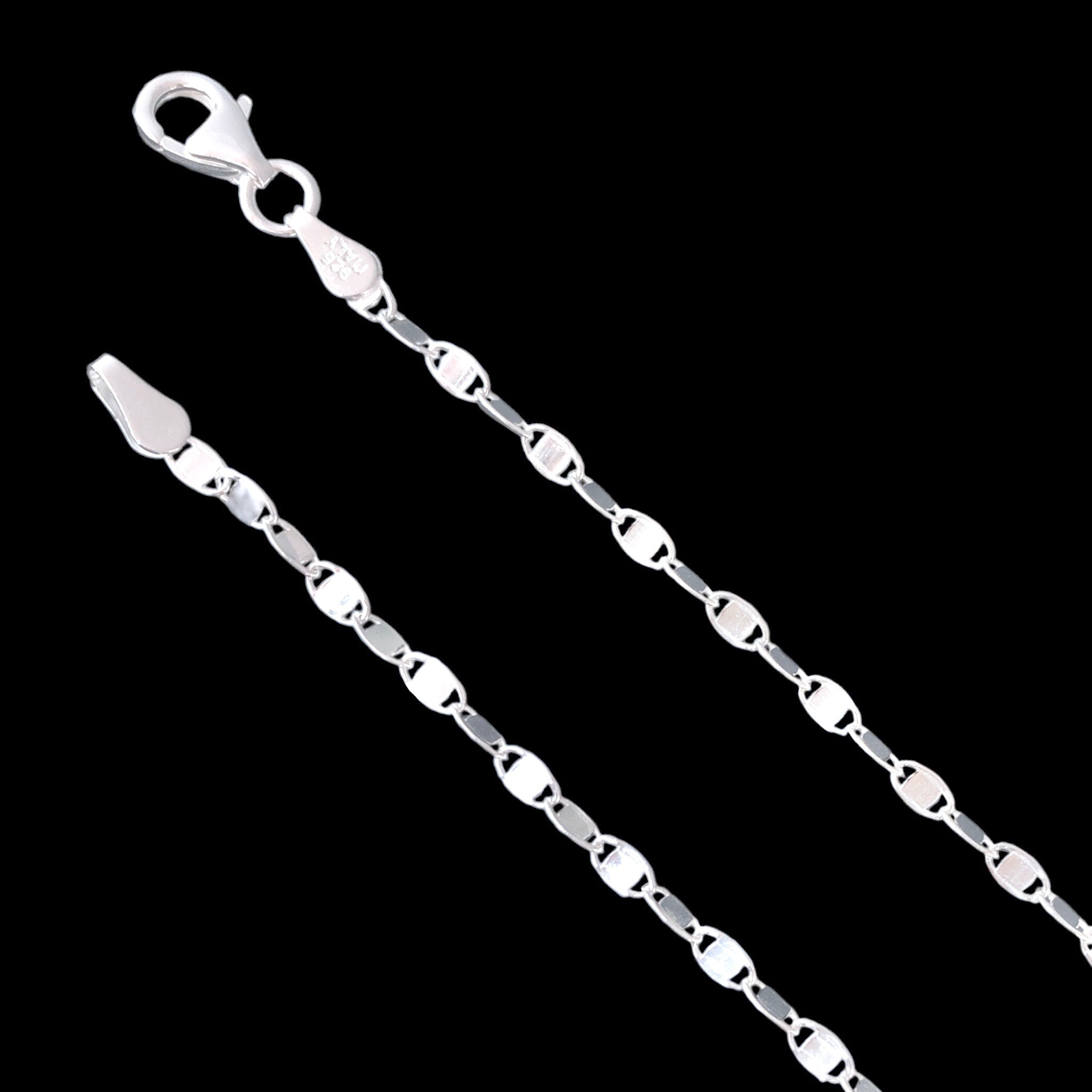 Plata 925 Sterling Silver 2.3mm Valentino Chain