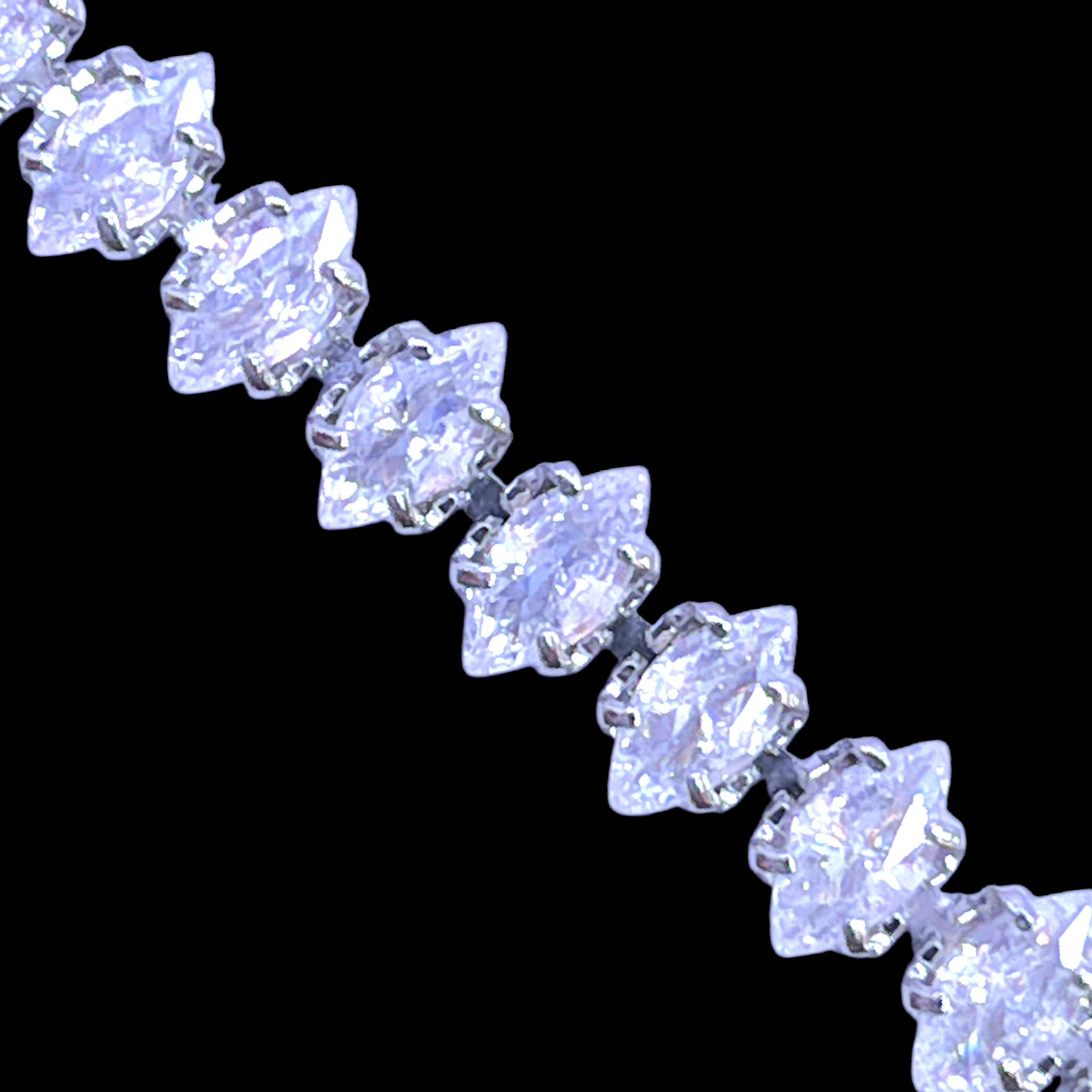Rhodium Layered Zara Marquise Cut Zirconia Tennis Bracelet