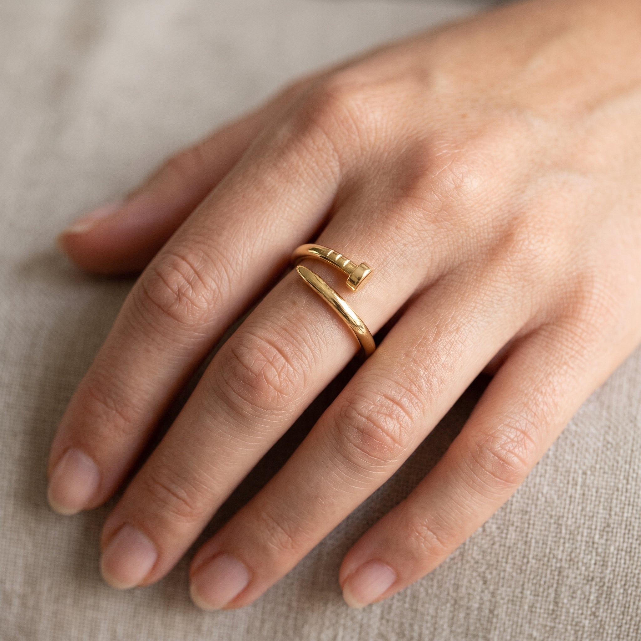 Stainless Steel Oro Laminado Florentine Artisan Ring