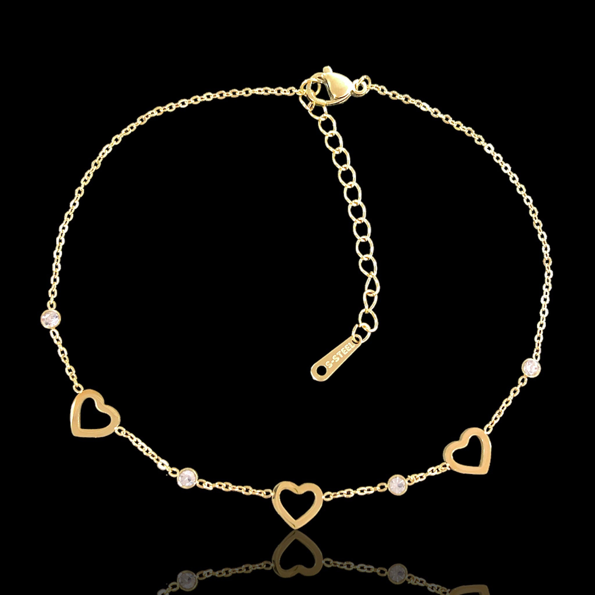 316L Stainless Steel Sweet Heart Anklet