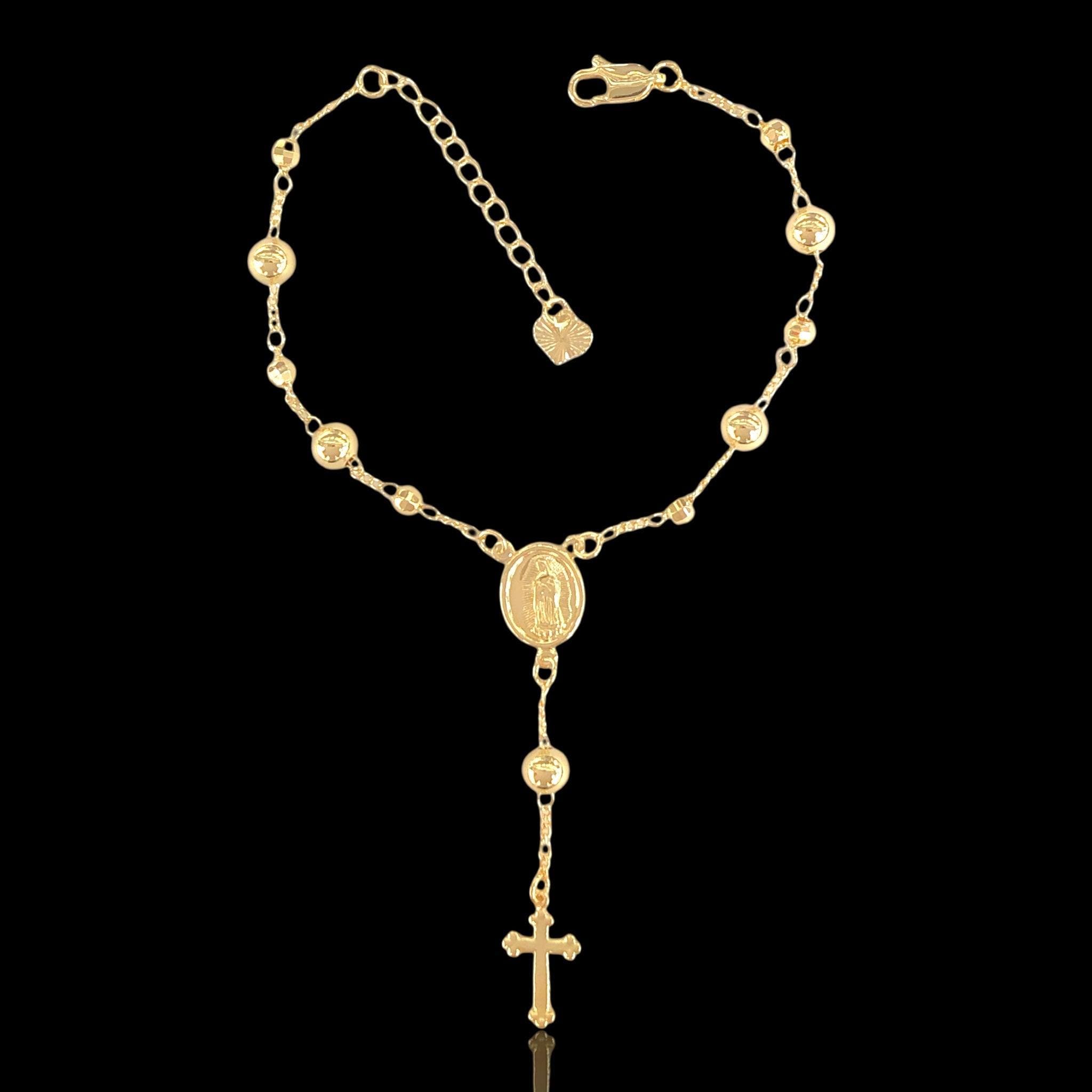 18k Gold-filled Rosary Bracelet- kuania oro laminado