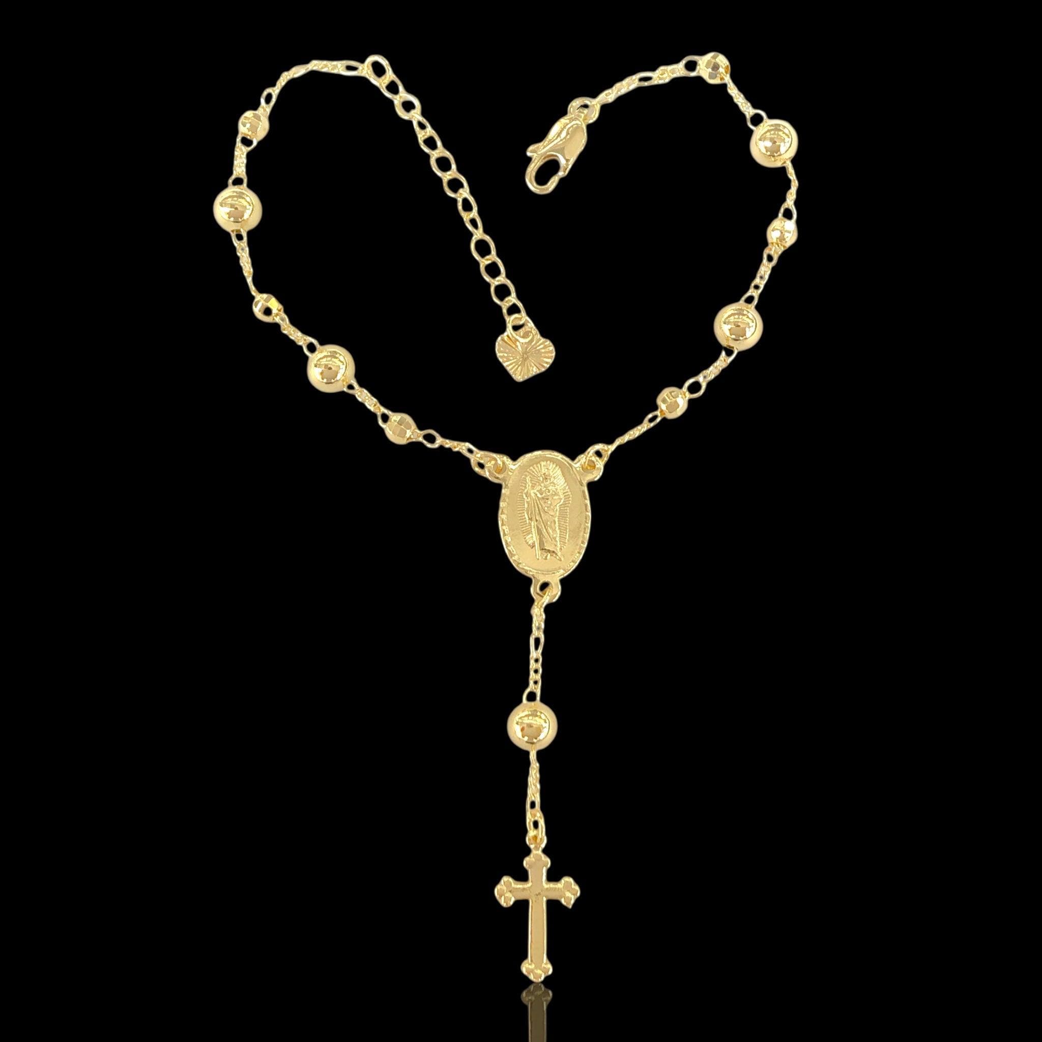18k Gold-filled Rosary Bracelet- kuania oro laminado