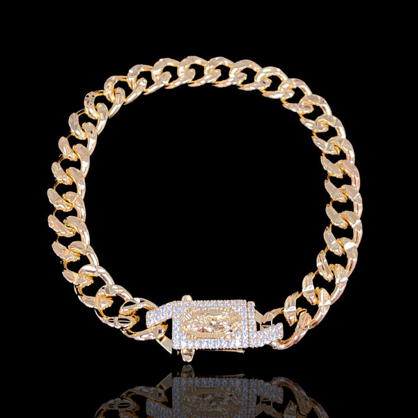 OLB 0290 -18K Gold Filled Oro Laminado BRACELET, NEW - KUANIA