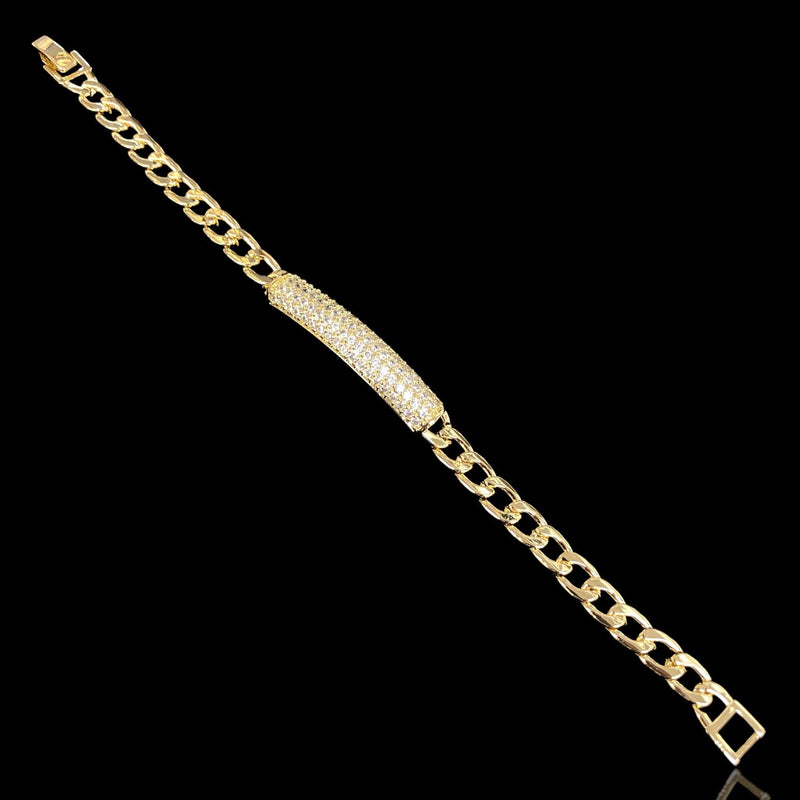 18k Gold-Filled Sparkling CZ ID Bracelet – KUANIA