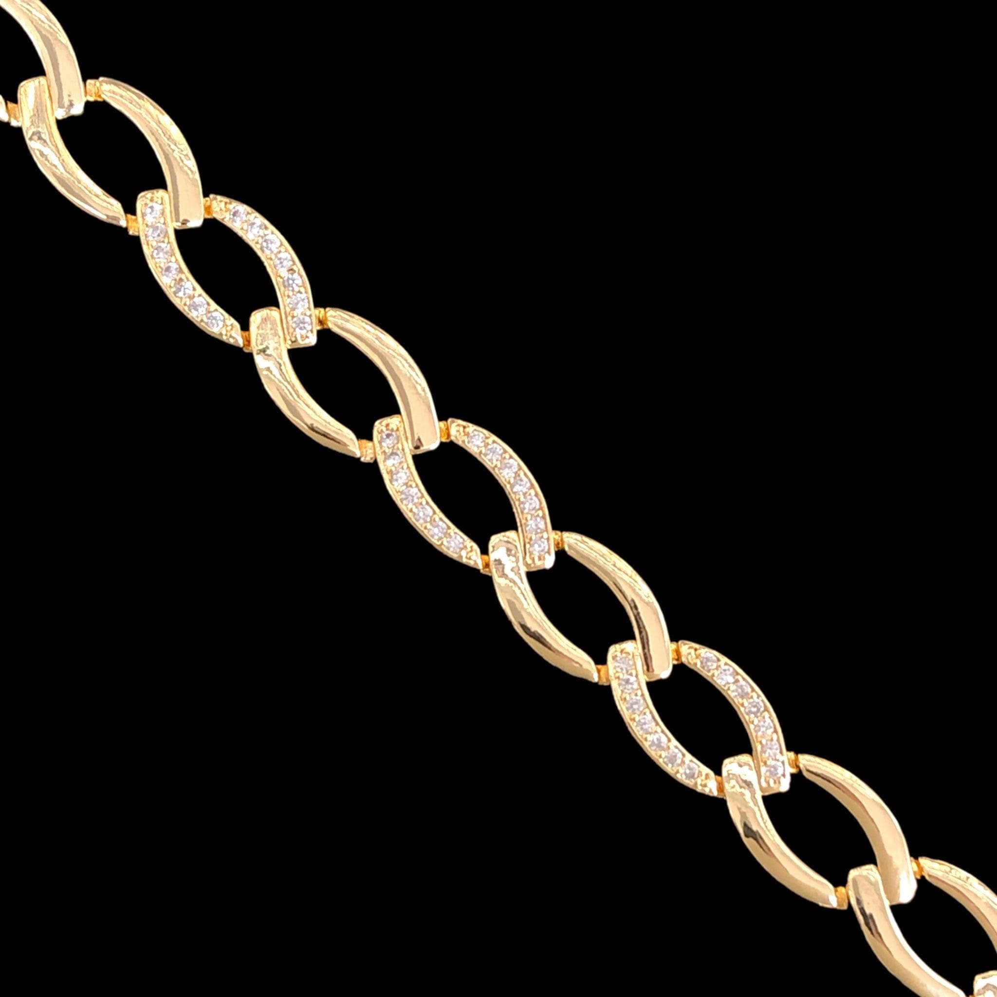 18K Gold Filled Chic Siena CZ Bracelet - kuania oro laminado
