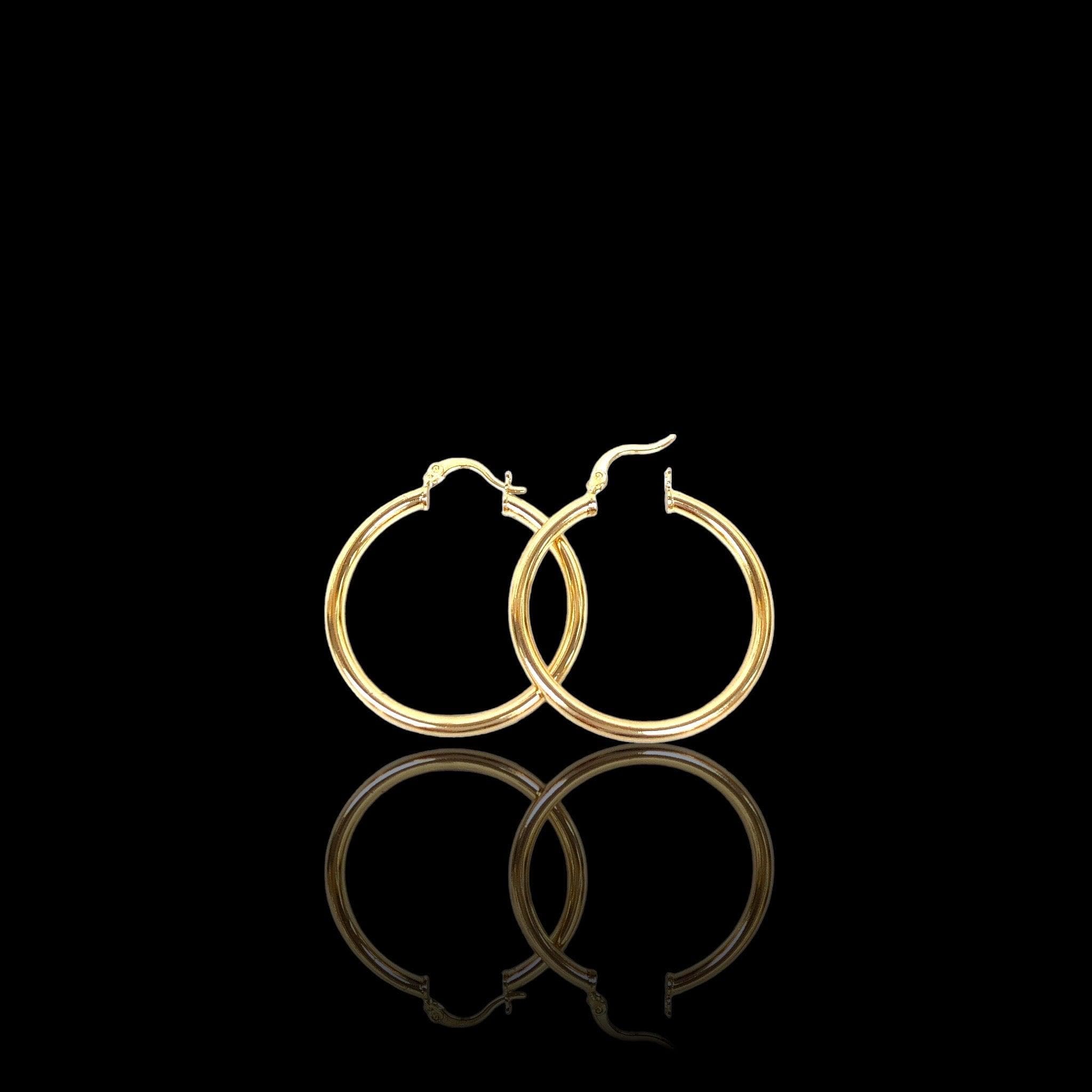 Oro Laminado Gold Filled Classic Hoop Earrings