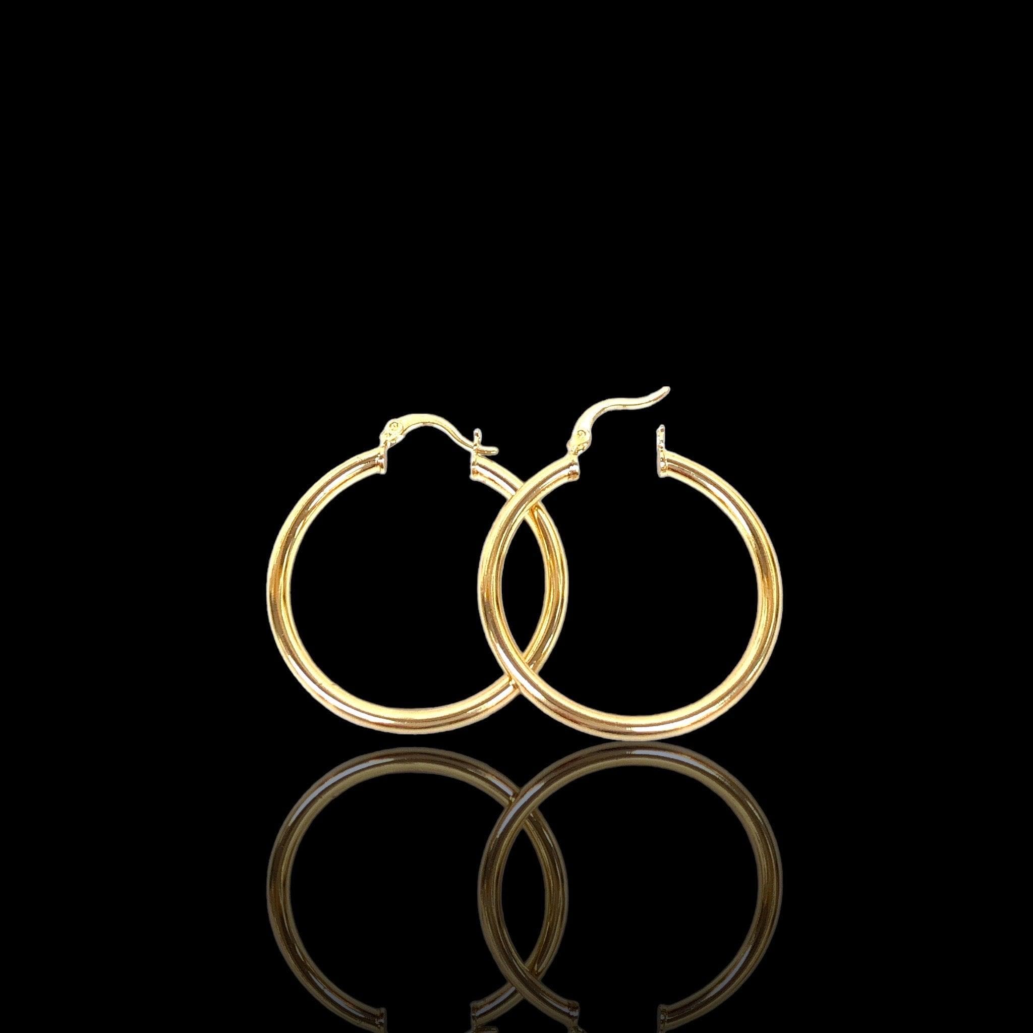 Oro Laminado Gold Filled Classic Hoop Earrings