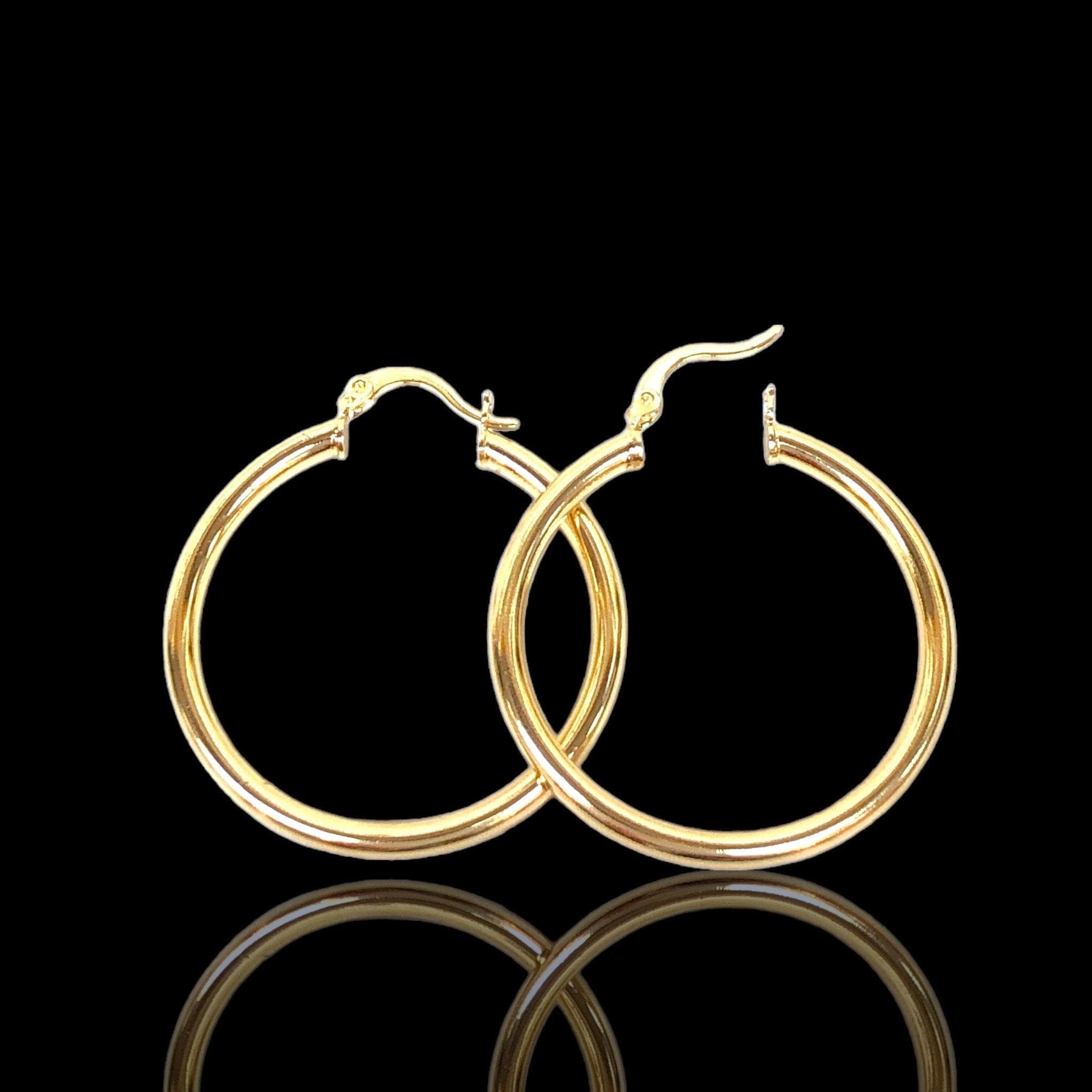 18K Gold Filled Classic Hoop Earrings