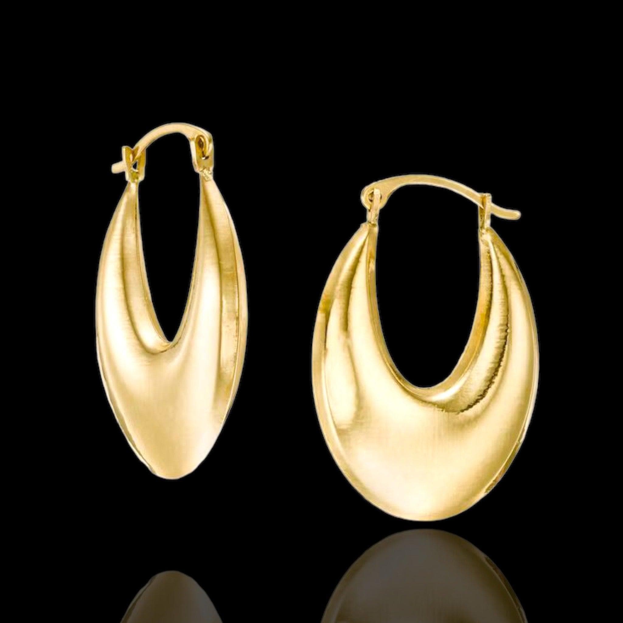 OLE 0425 -18K Gold Filled Oro Laminado EARRINGS, NEW - KUANIA