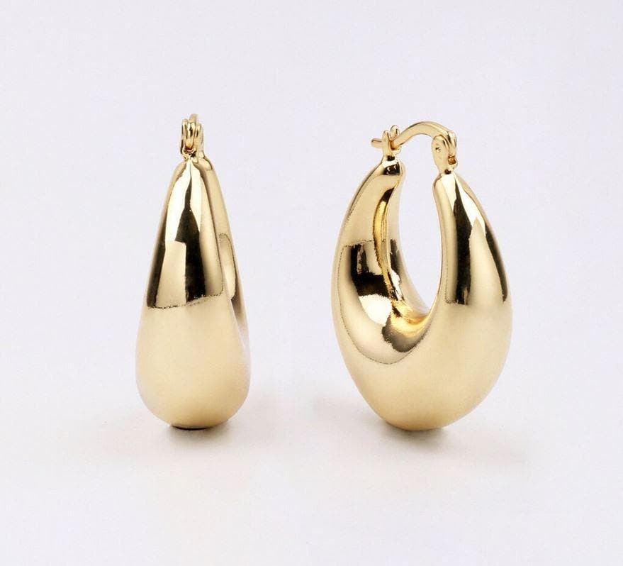 OLE 0429 -18K Gold Filled Oro Laminado EARRINGS, NEW - KUANIA