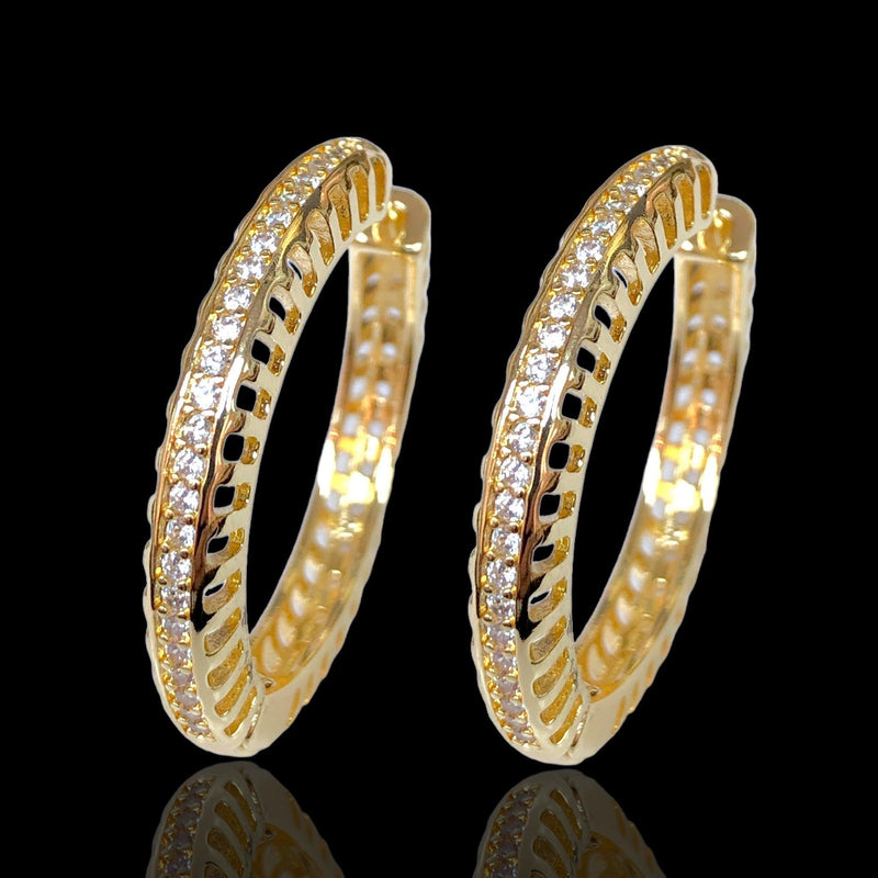 OLE 0445 -18K Gold Filled Oro Laminado EARRINGS - KUANIA