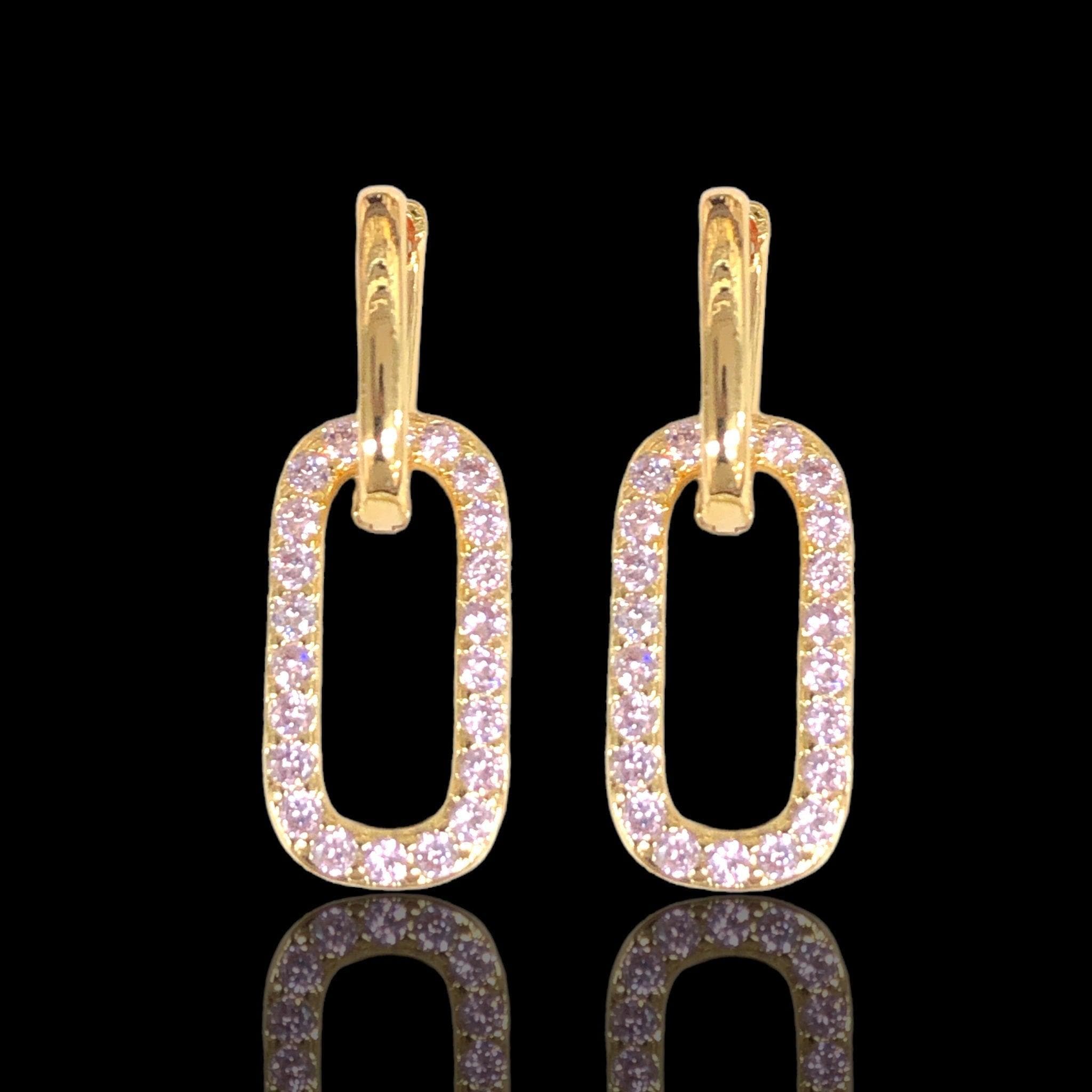 OLE 0457 -18K Gold Filled Oro Laminado EARRINGS, NEW - KUANIA