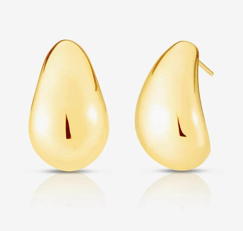 18K Gold-Filled Puffy Golden Cloud Earrings - KUANIA