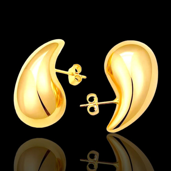OLE 0496 -18K Gold Filled Oro Laminado EARRINGS, NEW - KUANIA