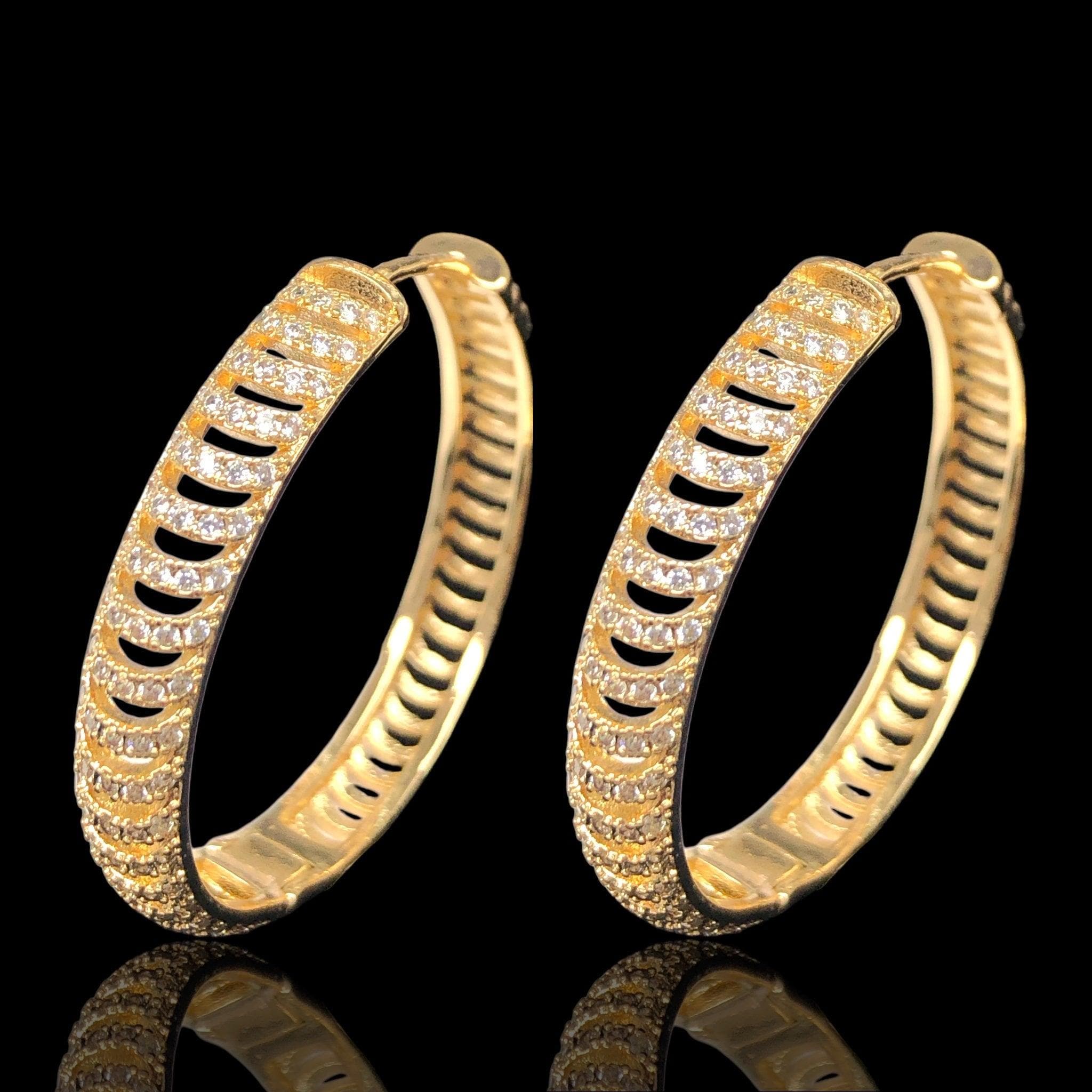 OLE 0563 -18K Gold Filled Oro Laminado EARRINGS - KUANIA