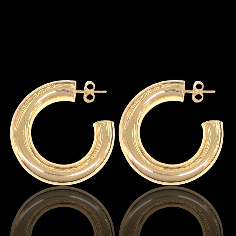 OLE 0565 -18K Gold Filled Oro Laminado EARRINGS, NEW - KUANIA