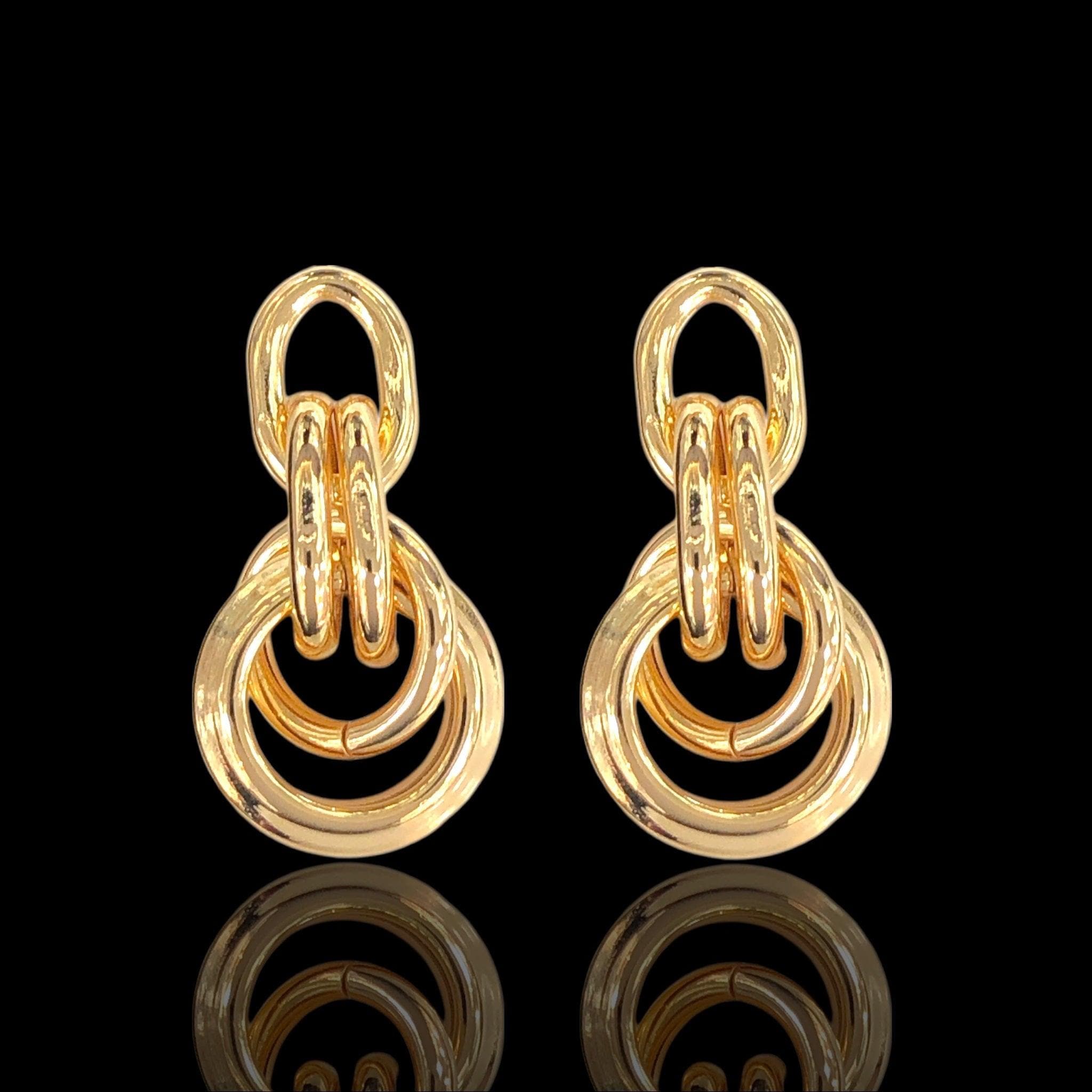 OLE 0567 -18K Gold Filled Oro Laminado EARRINGS - KUANIA