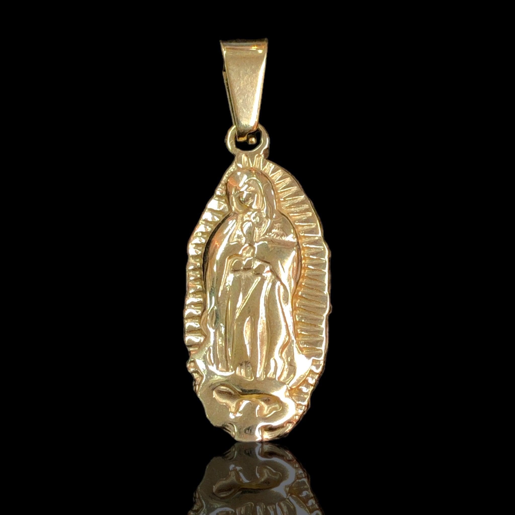 316L Stainless Steel Lady Guadalupe Pendant - Kuania Oro Laminado