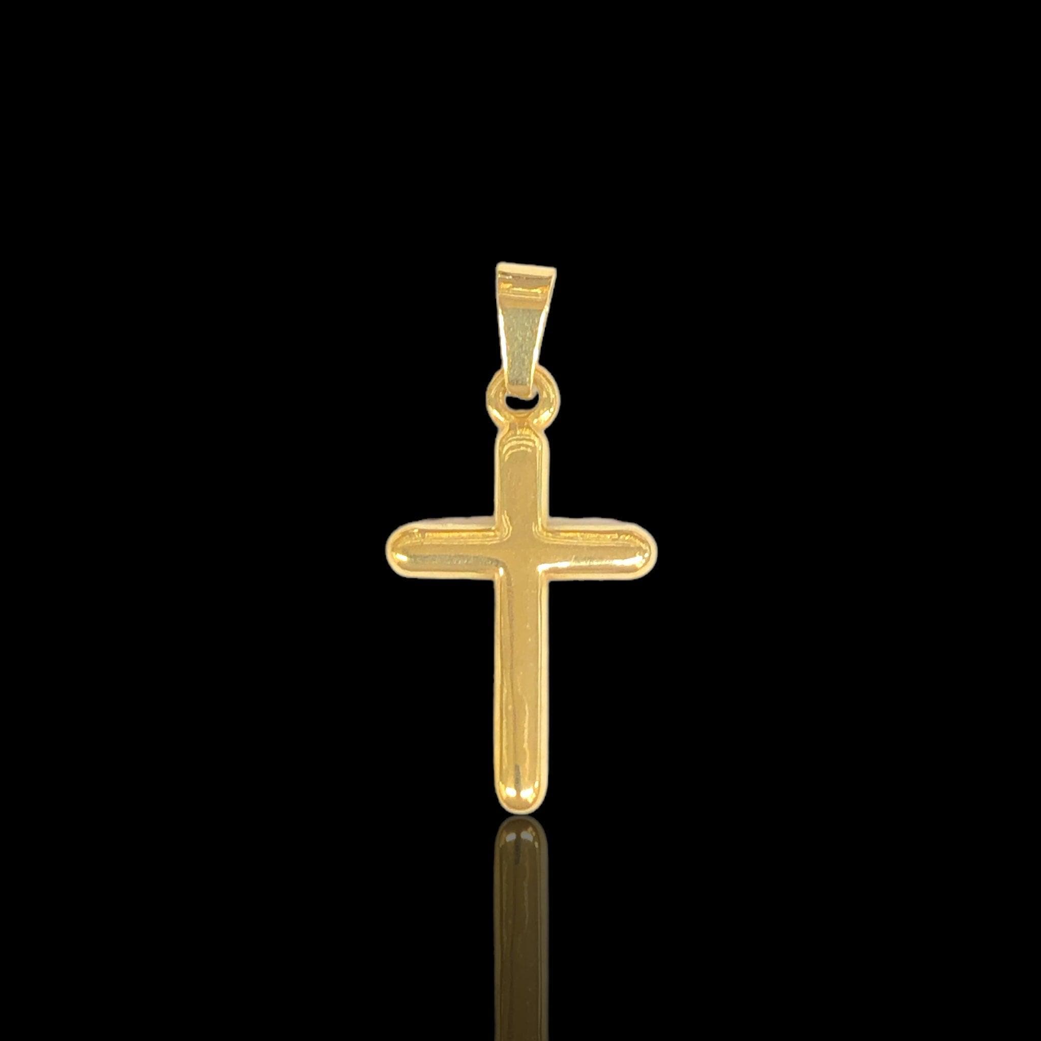 OLP 0192 -18K Gold Filled Oro Laminado CROSS, NEW, PENDANT, STAINLESS STEEL - KUANIA