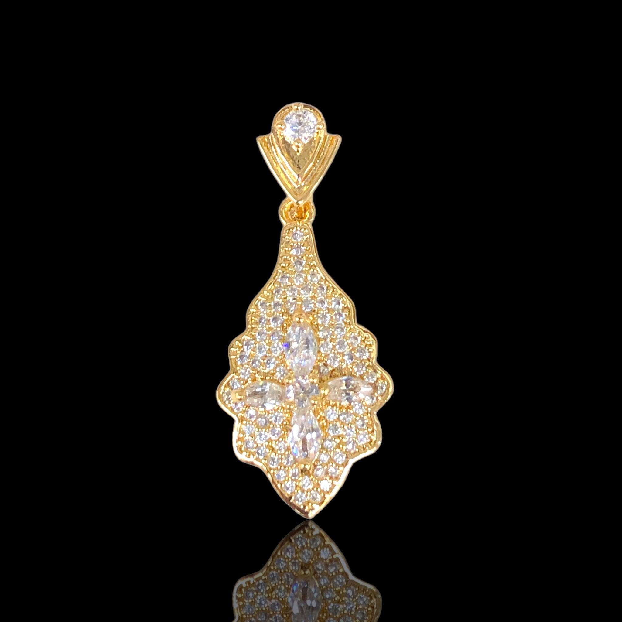 OLP 0481 18K Gold Filled Florentine Royal Princess Pendant Kuania Oro laminado