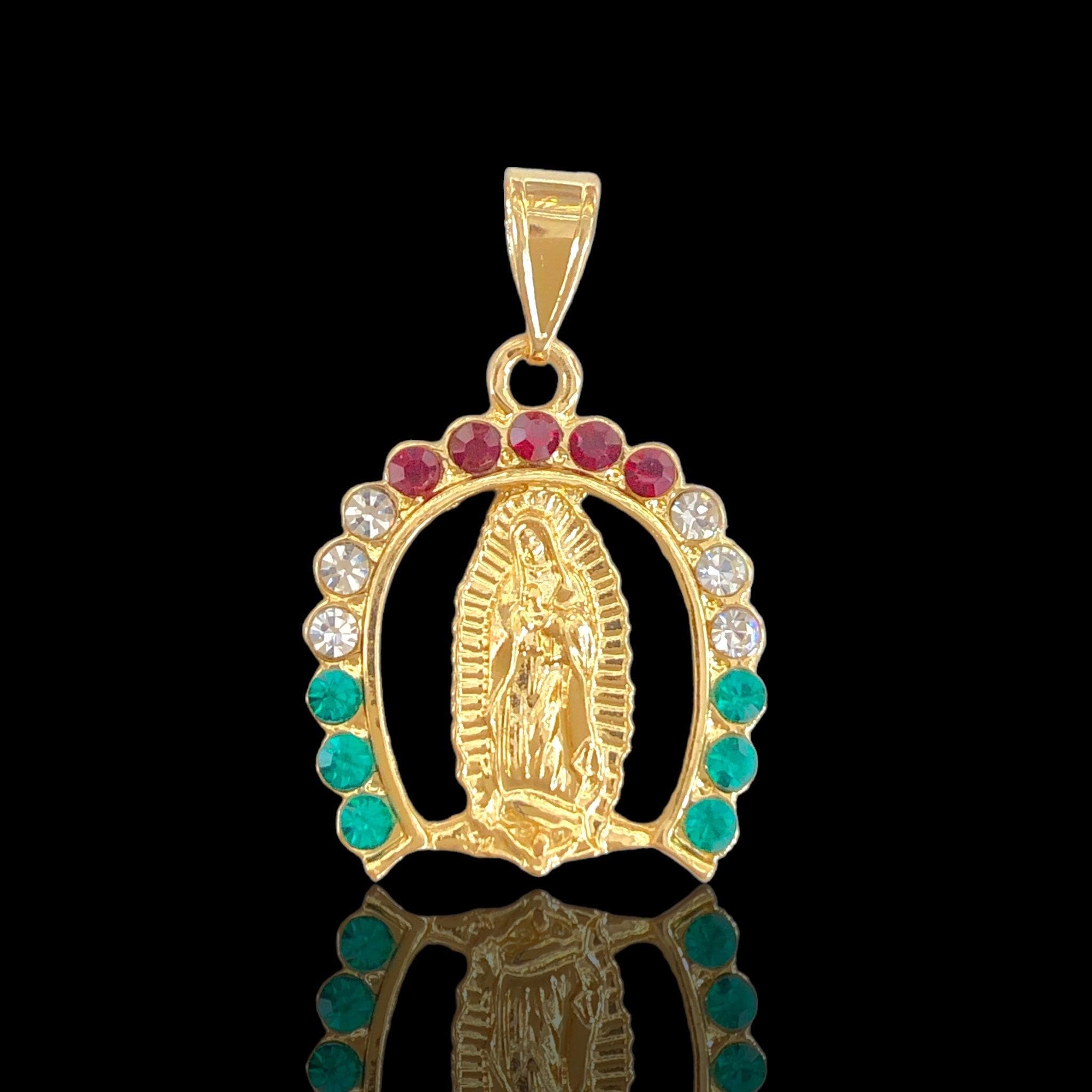OLP 0494 18K Gold Filled Holy Guadalupe Horseshoe Pendant-kuania oro laminado