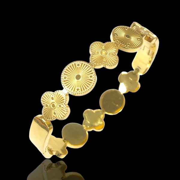 OLS 0055 -18K Gold Filled Oro Laminado BANGLE - KUANIA