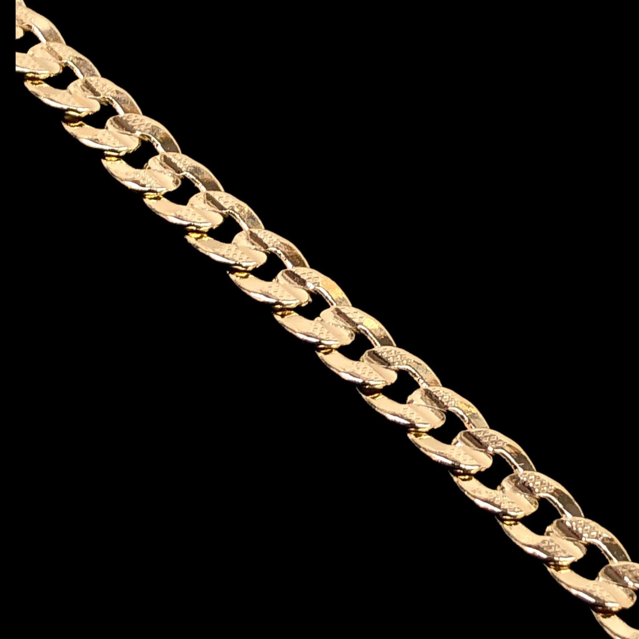 Gold Filled 6.3mm Round Cuban Chain Bracelets w/ Diamond Cut (Pack of 6)
