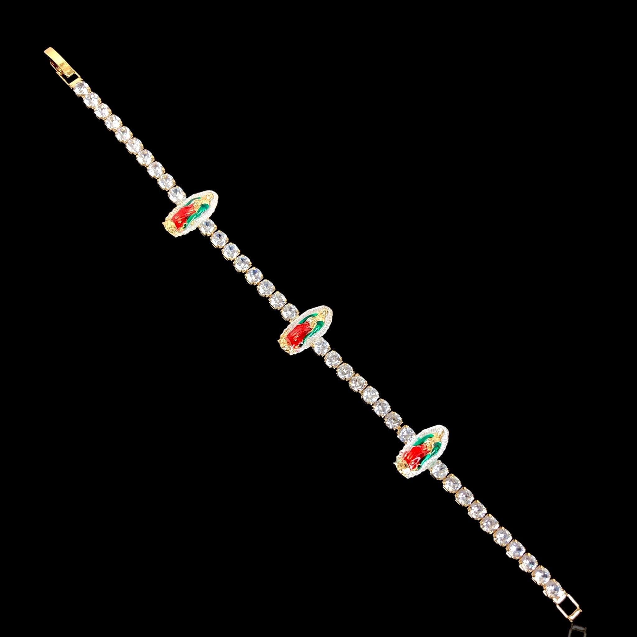 Gold Filled Oro Laminado Classic Guadalupe CZ Tennis Bracelet
