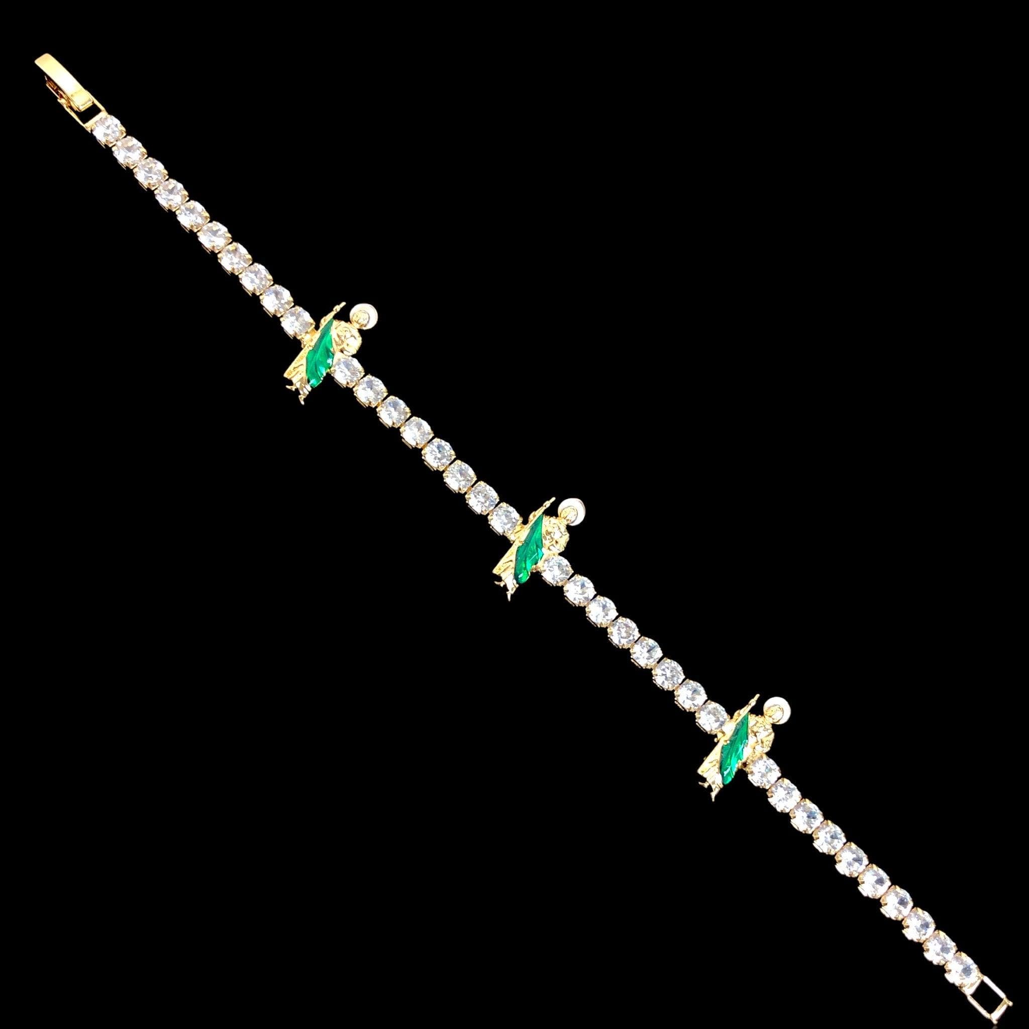 Gold Filled Oro Laminado Classic San Judas CZ Tennis Bracelet