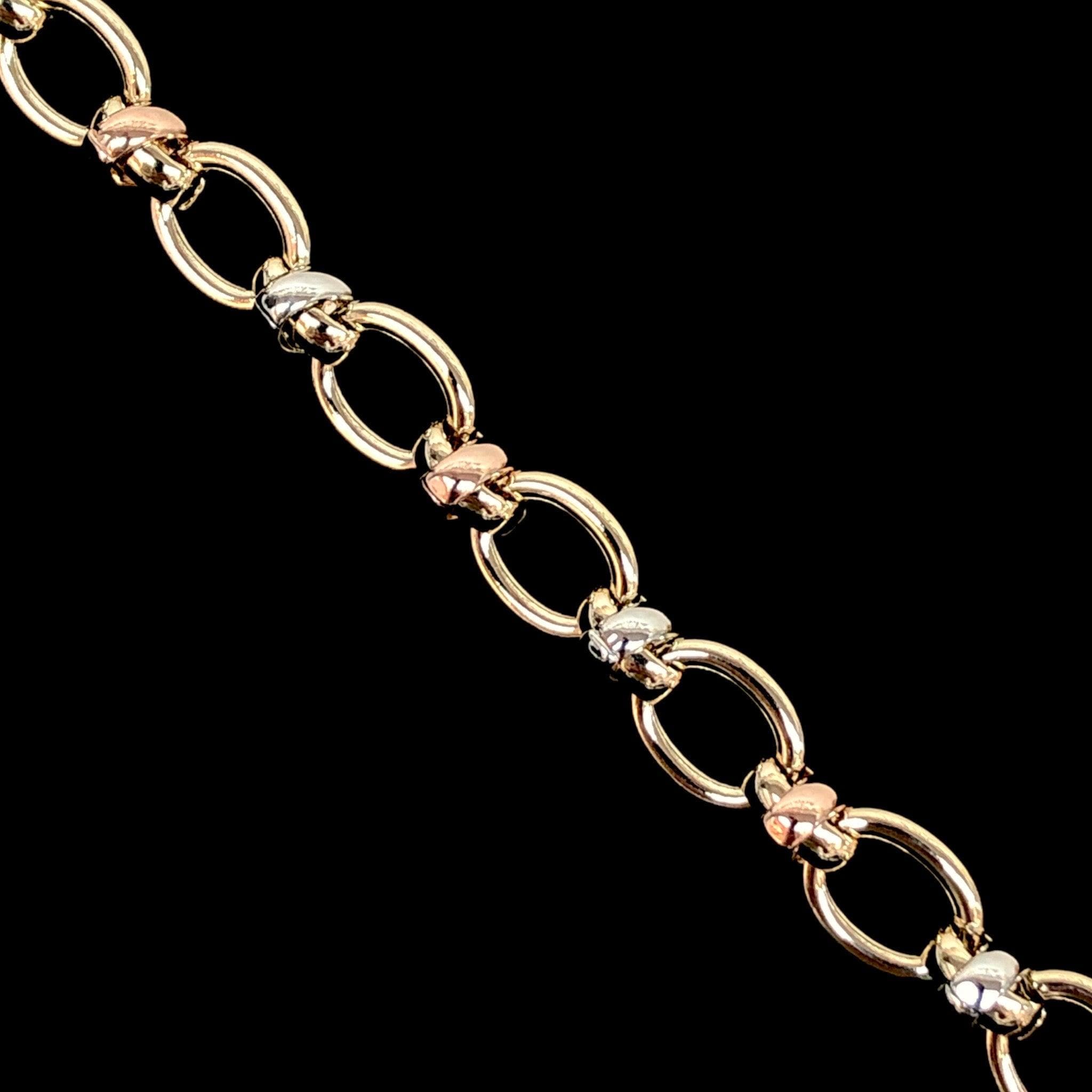 Gold Filled Oro Laminado Tricolor French Bohemian Bracelet 3
