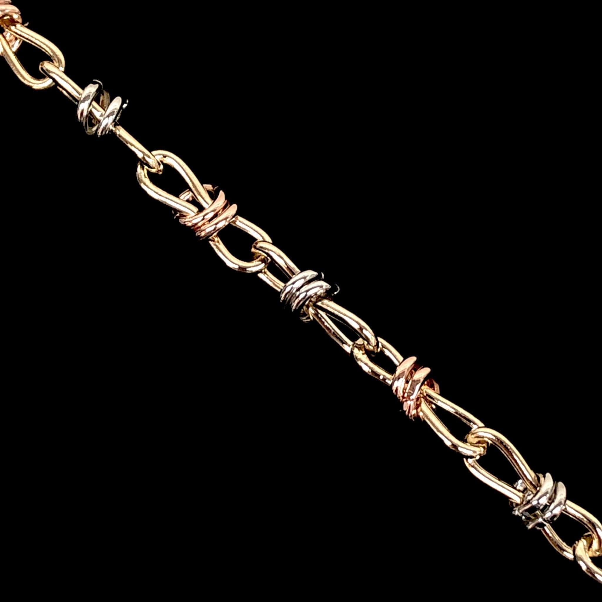 Gold Filled Oro Laminado Tricolor French Bohemian Bracelet 3