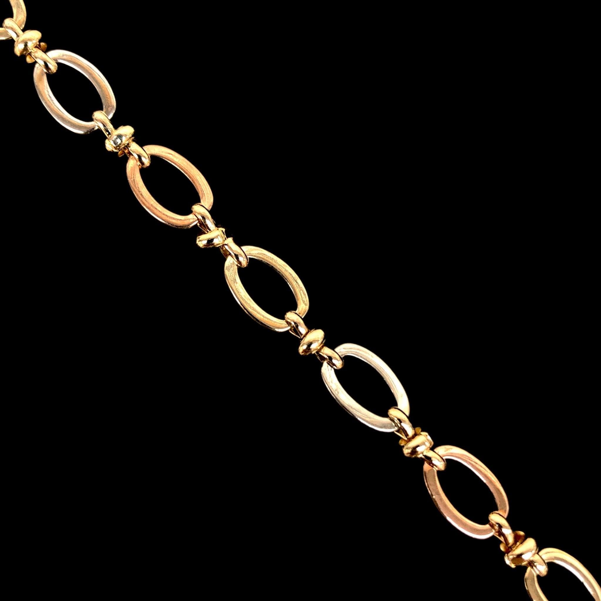 Gold Filled Oro Laminado Tricolor French Bohemian Bracelet 8