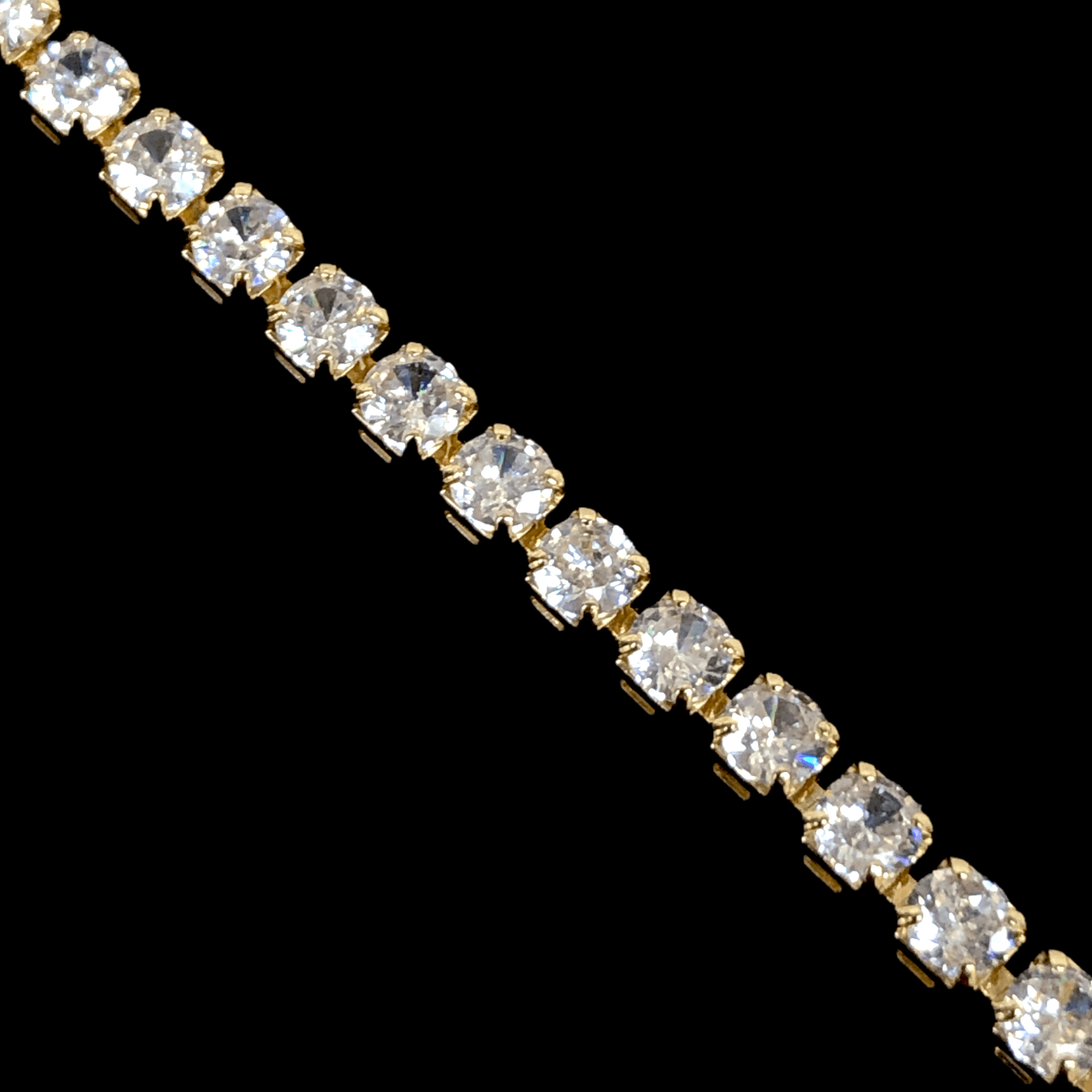 Oro Laminado Gold Filled 3mm Venetian CZ Tennis Bracelet