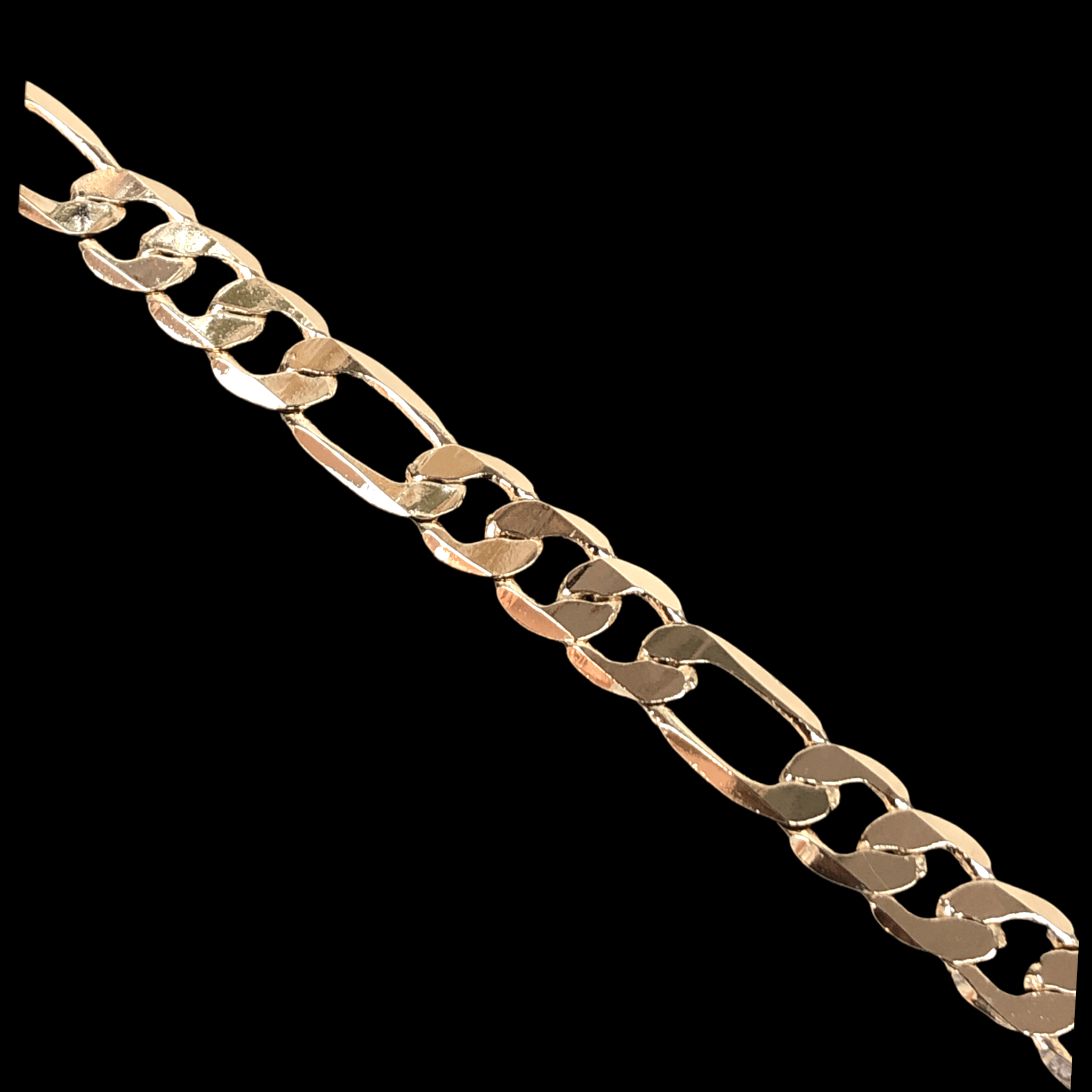 Oro Laminado Gold Filled 8.8mm Figaro Chain Mens Bracelet (PACK OF 6)