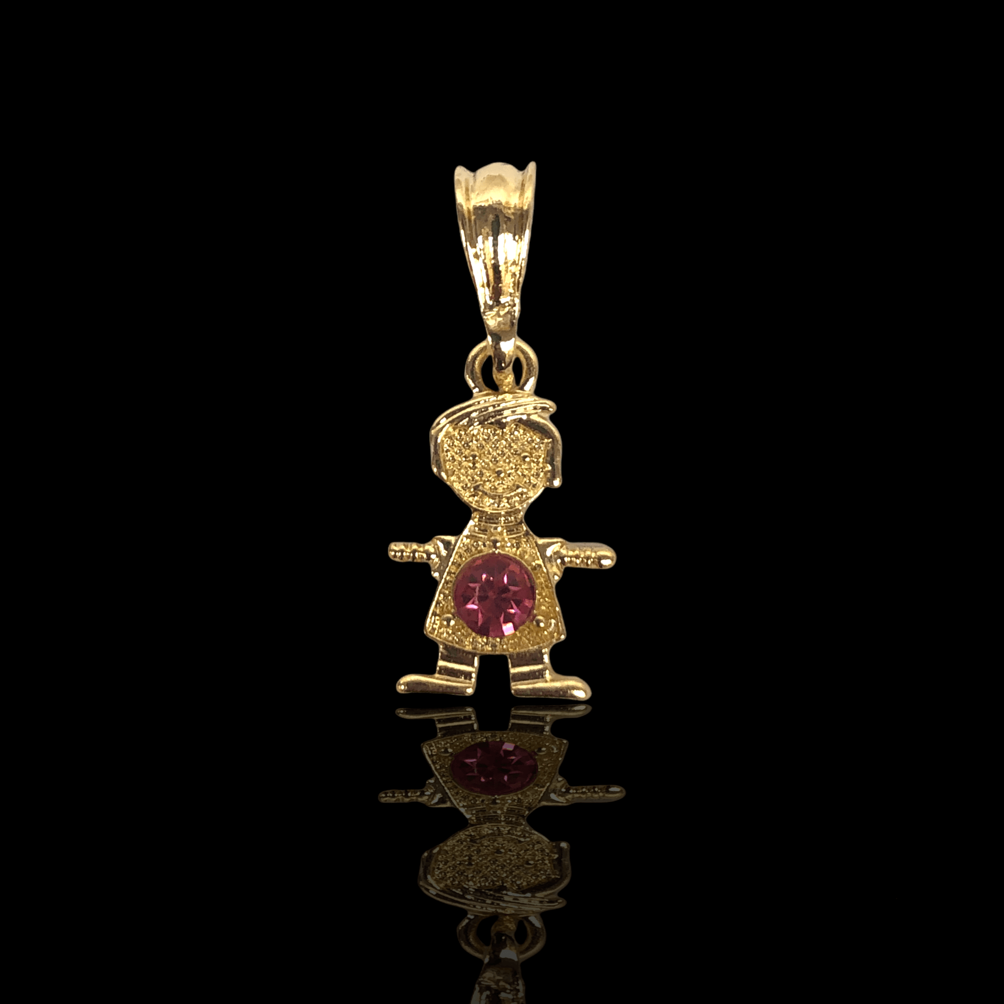 Oro Laminado Gold Filled Birthstone Kids Boy Pendant