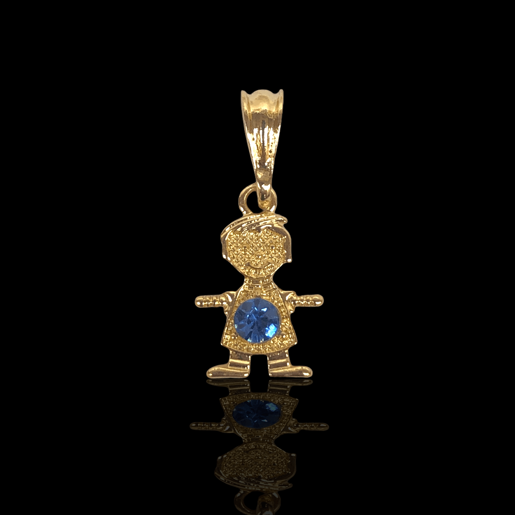Oro Laminado Gold Filled Birthstone Kids Boy Pendant