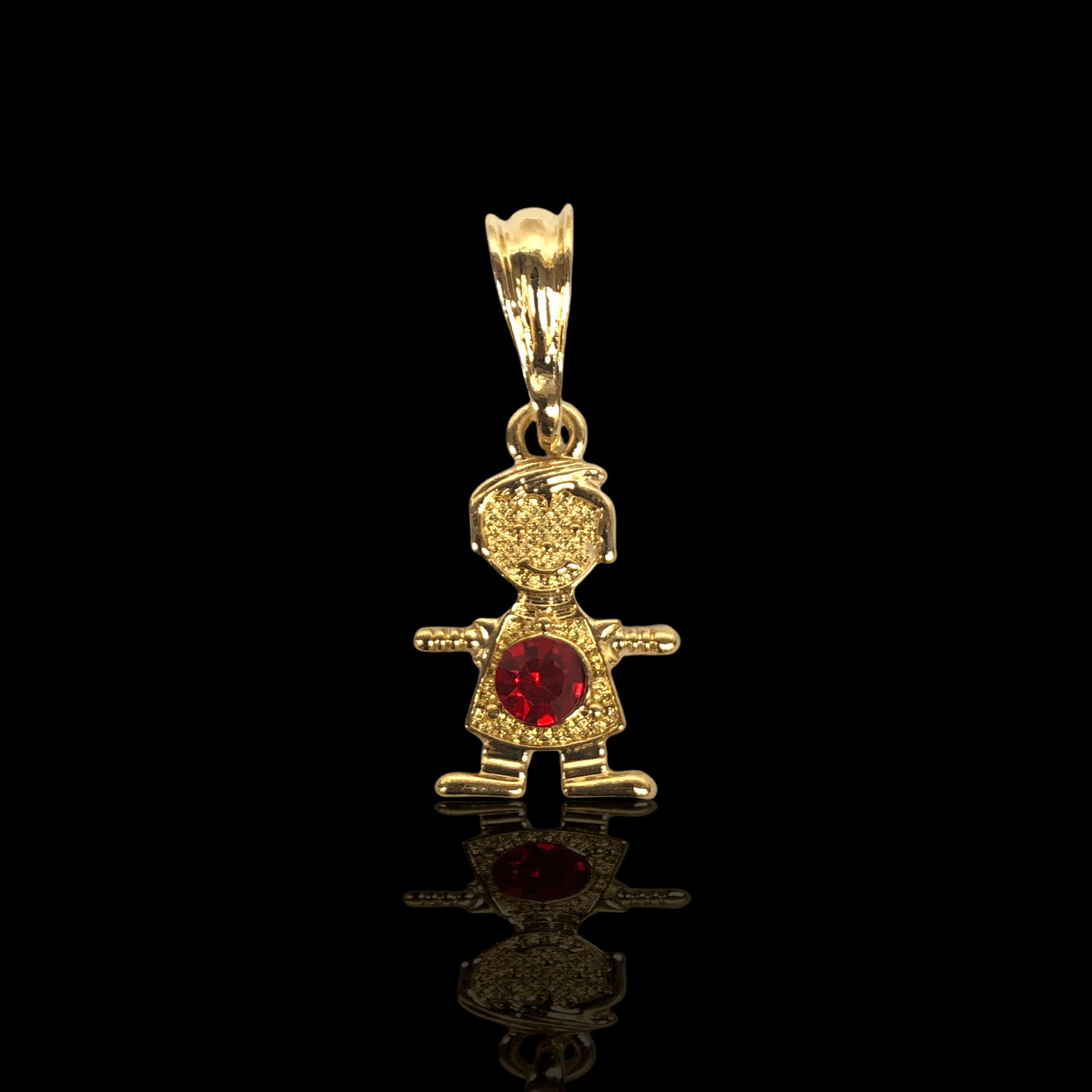 Oro Laminado Gold Filled Birthstone Kids Boy Pendant