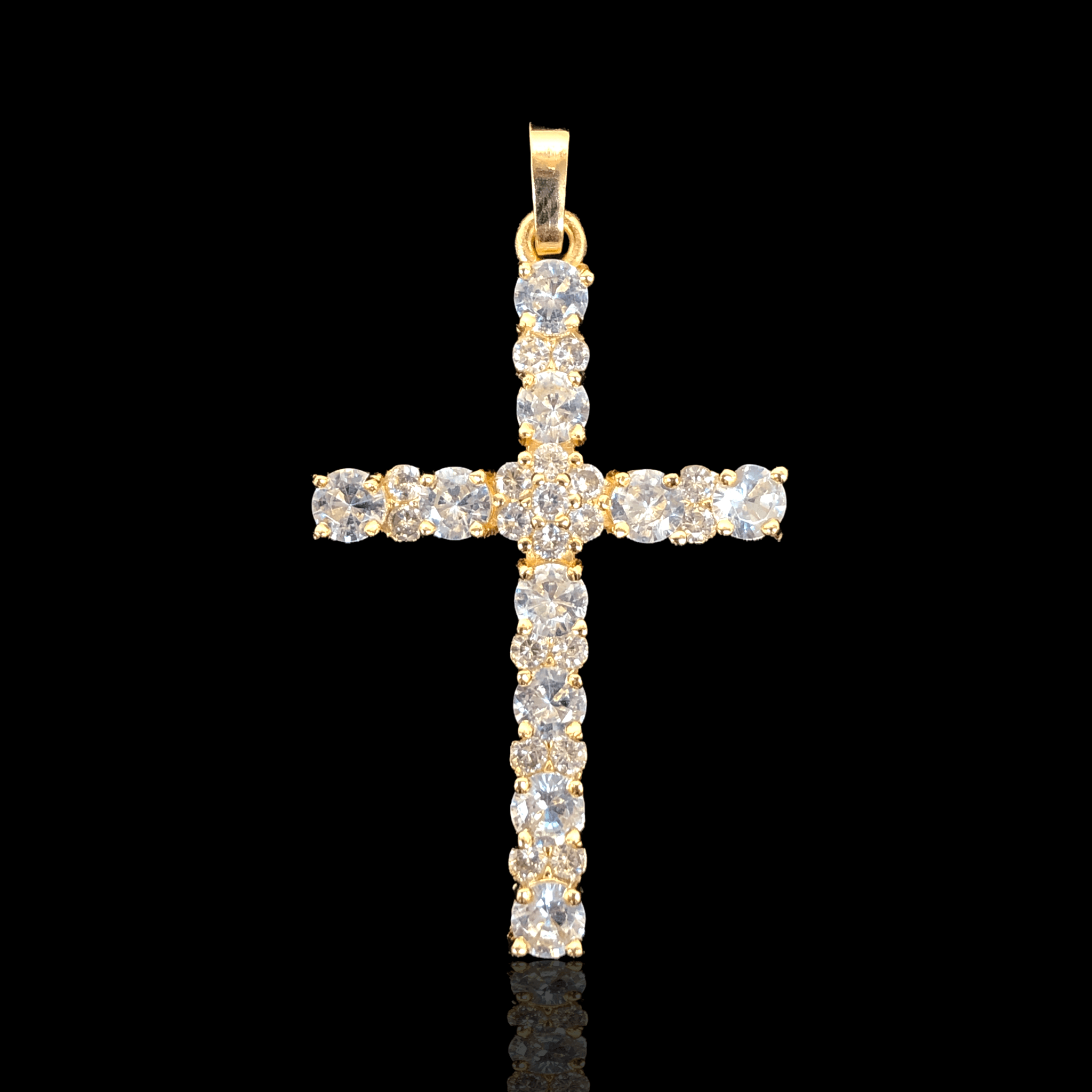 Oro Laminado Gold Filled Celtic Zirconia Cross Pendant