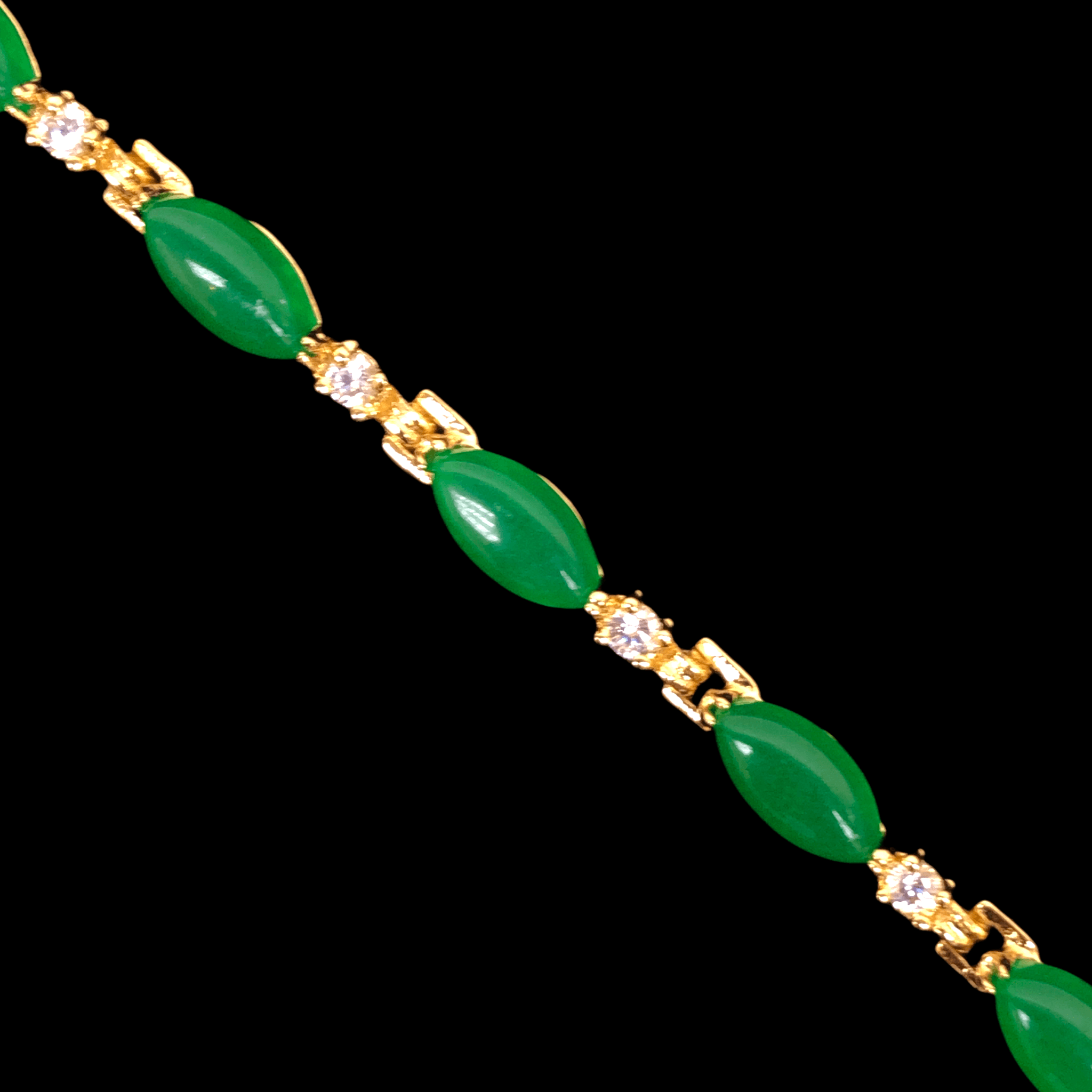 Oro Laminado Gold Filled Lucky Jade Emperor Bracelet