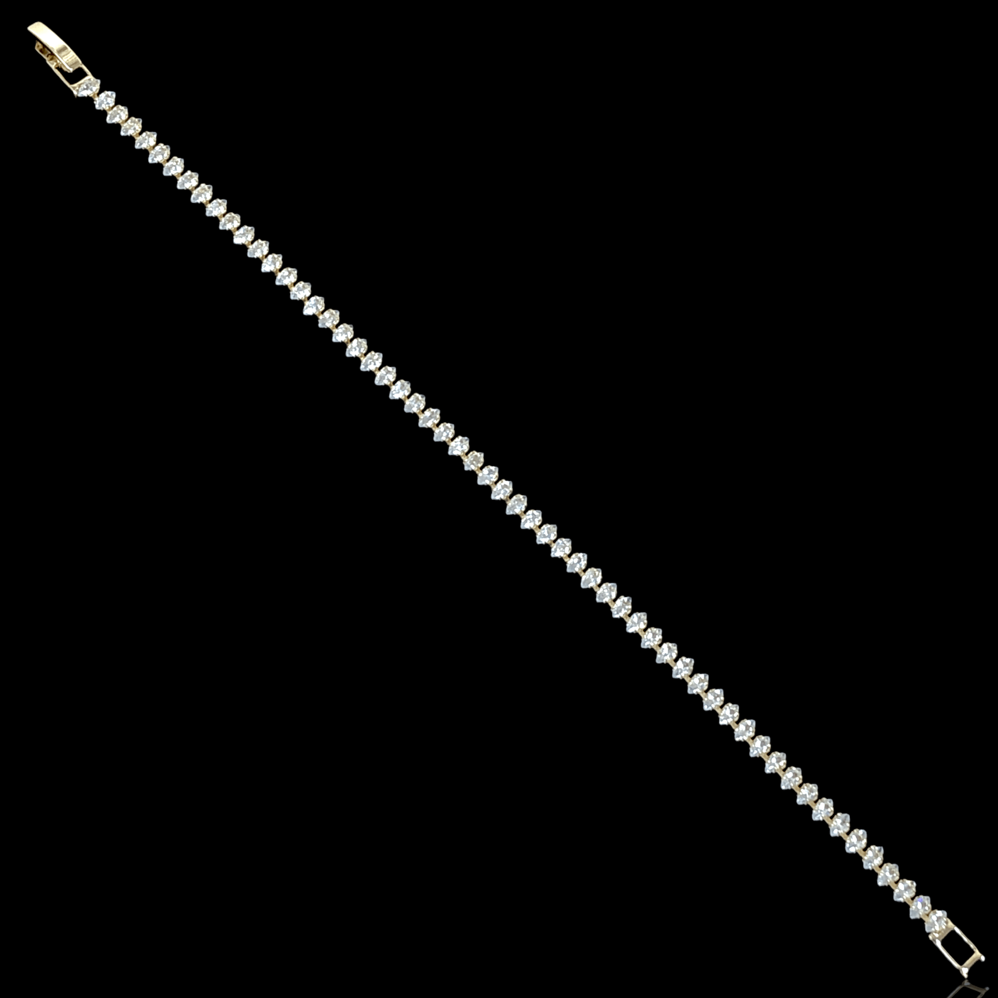 Oro Laminado Gold Filled Marquise Cut CZ Tennis Bracelet