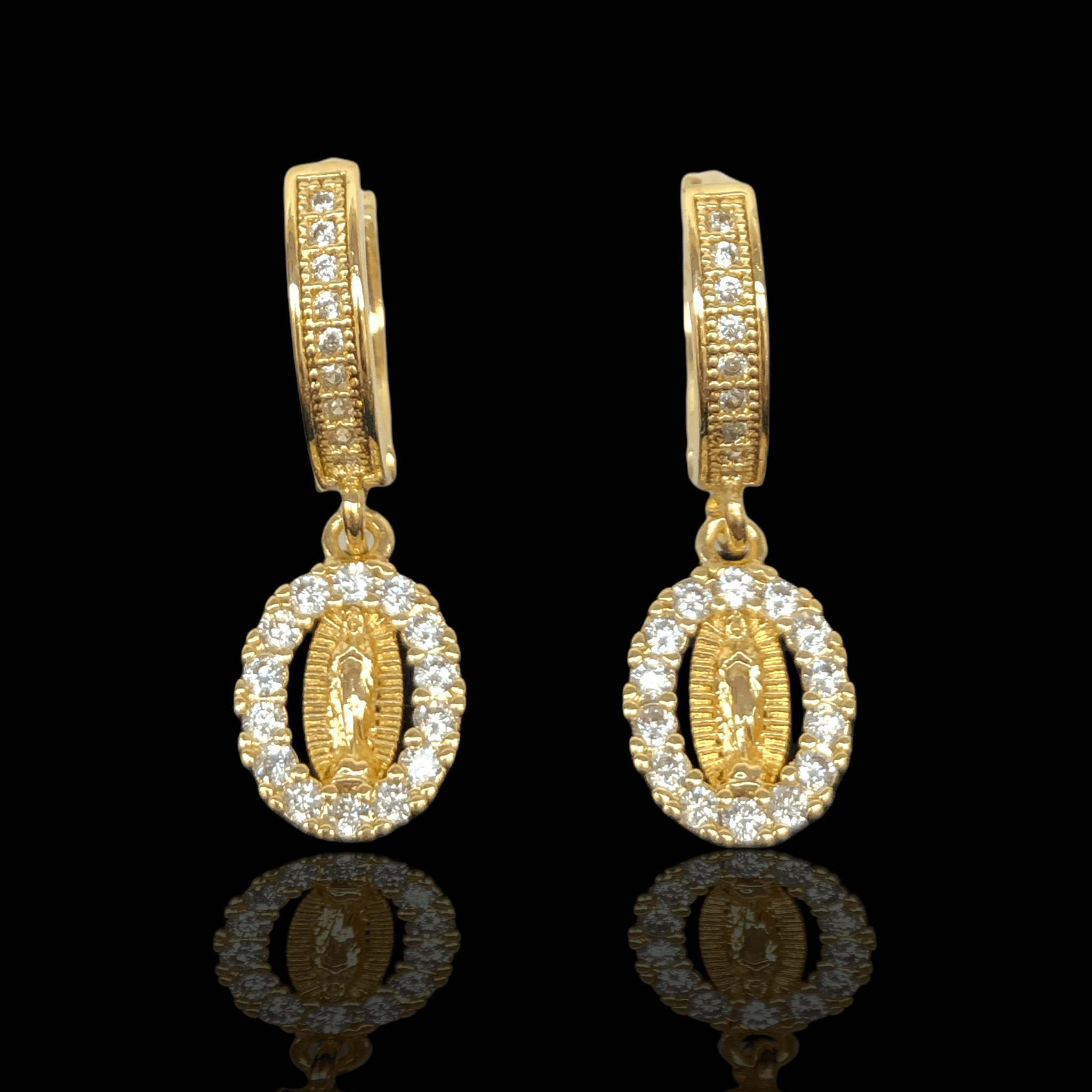 Oro Laminado Gold Filled Mazatlán Guadalupe Dangle Earrings
