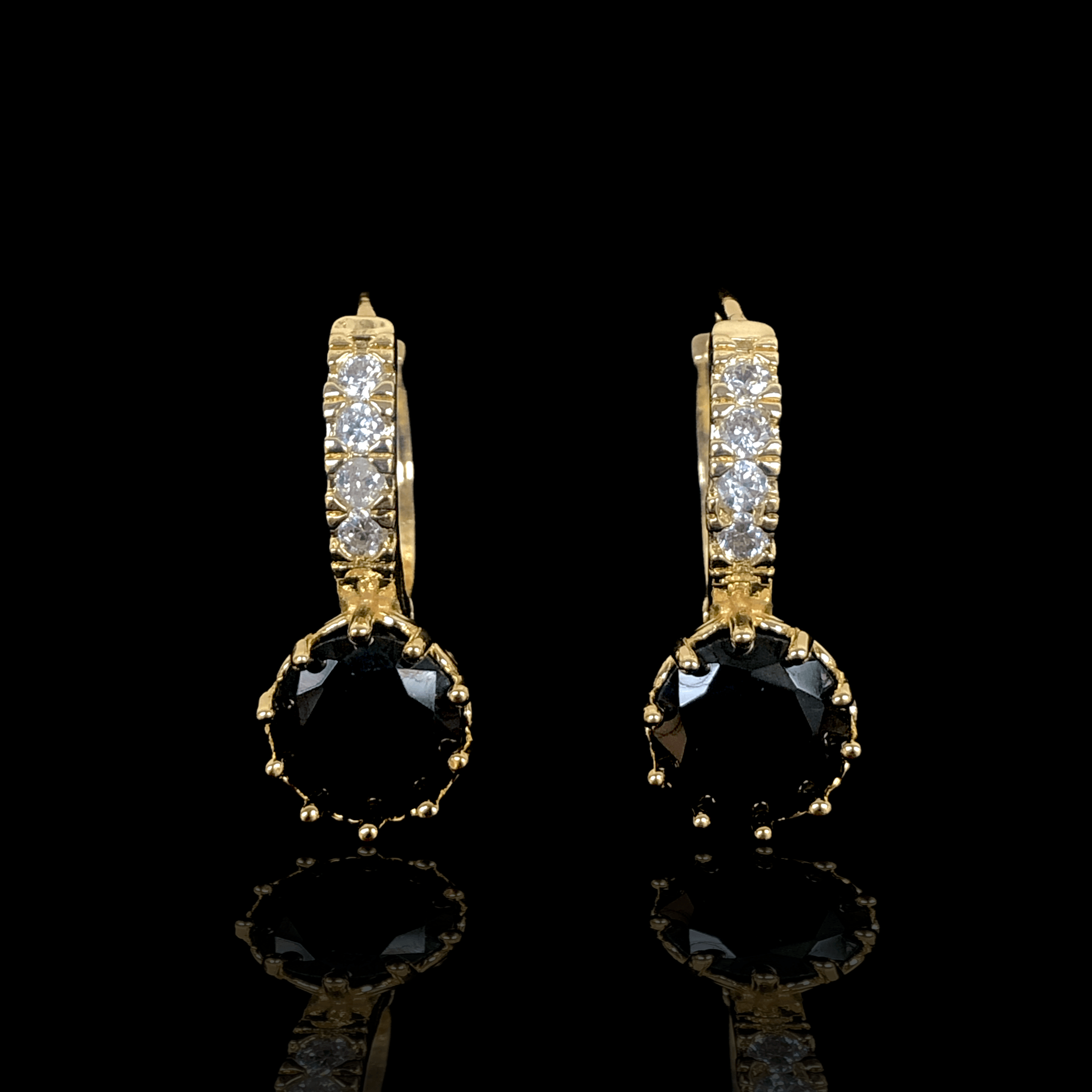 OLE 0294 -18K Gold Filled Oro Laminado EARRINGS, NEW - KUANIA